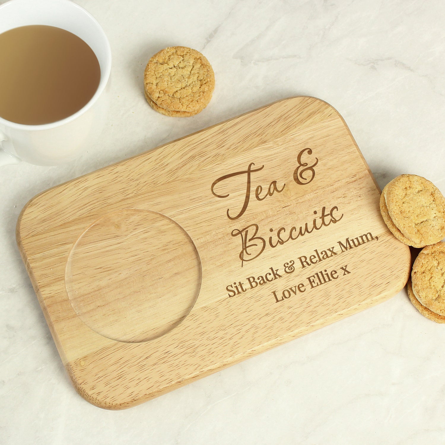 Personalised Free Text Wooden Coaster Tray - gift & personalise