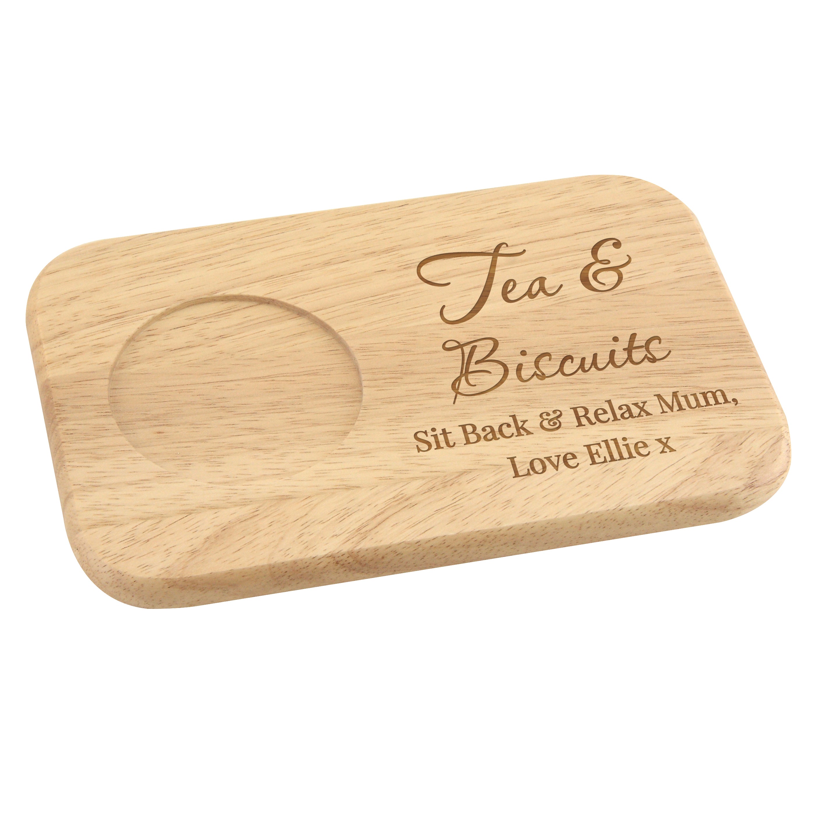 Personalised Free Text Wooden Coaster Tray - gift & personalise