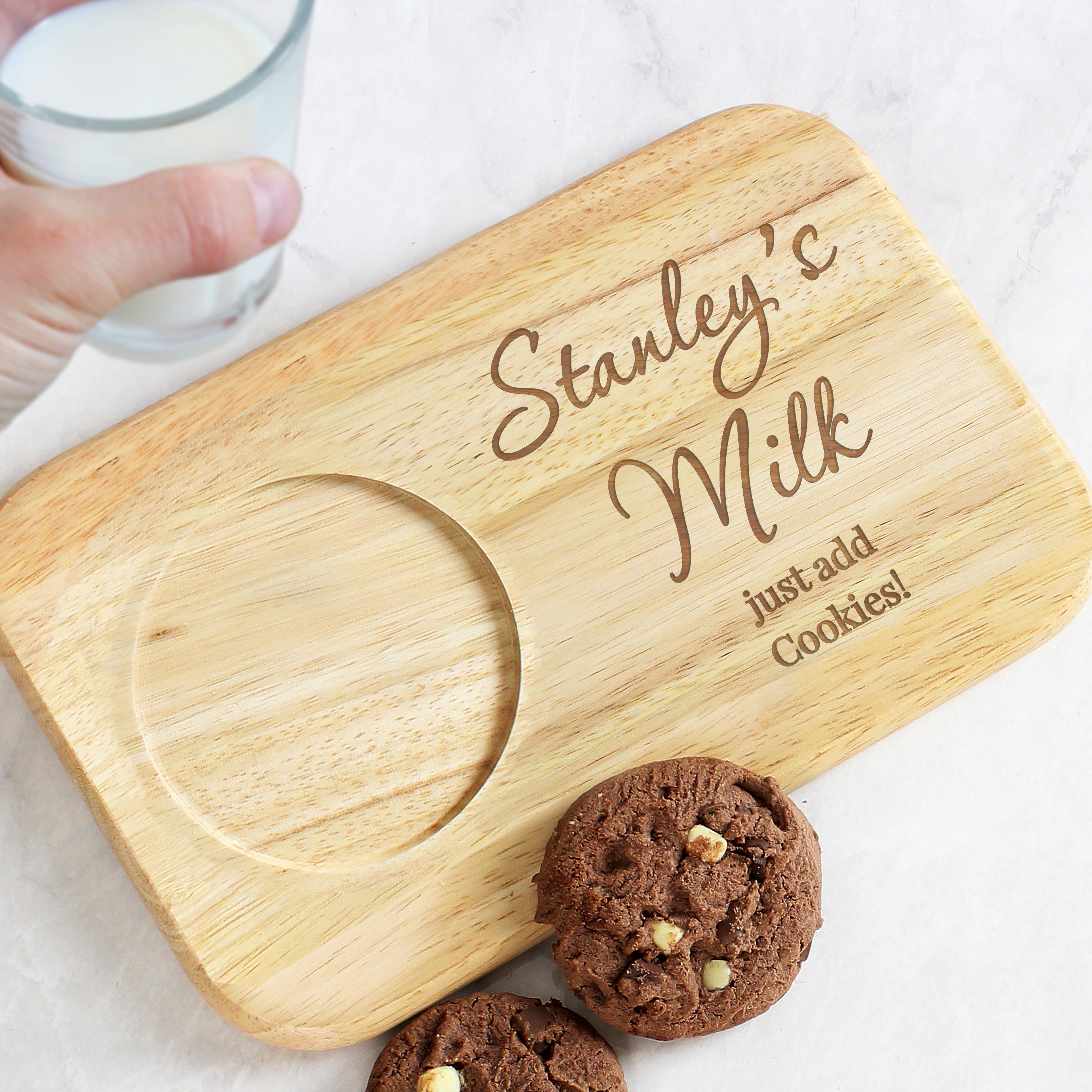 Personalised Free Text Wooden Coaster Tray - gift & personalise