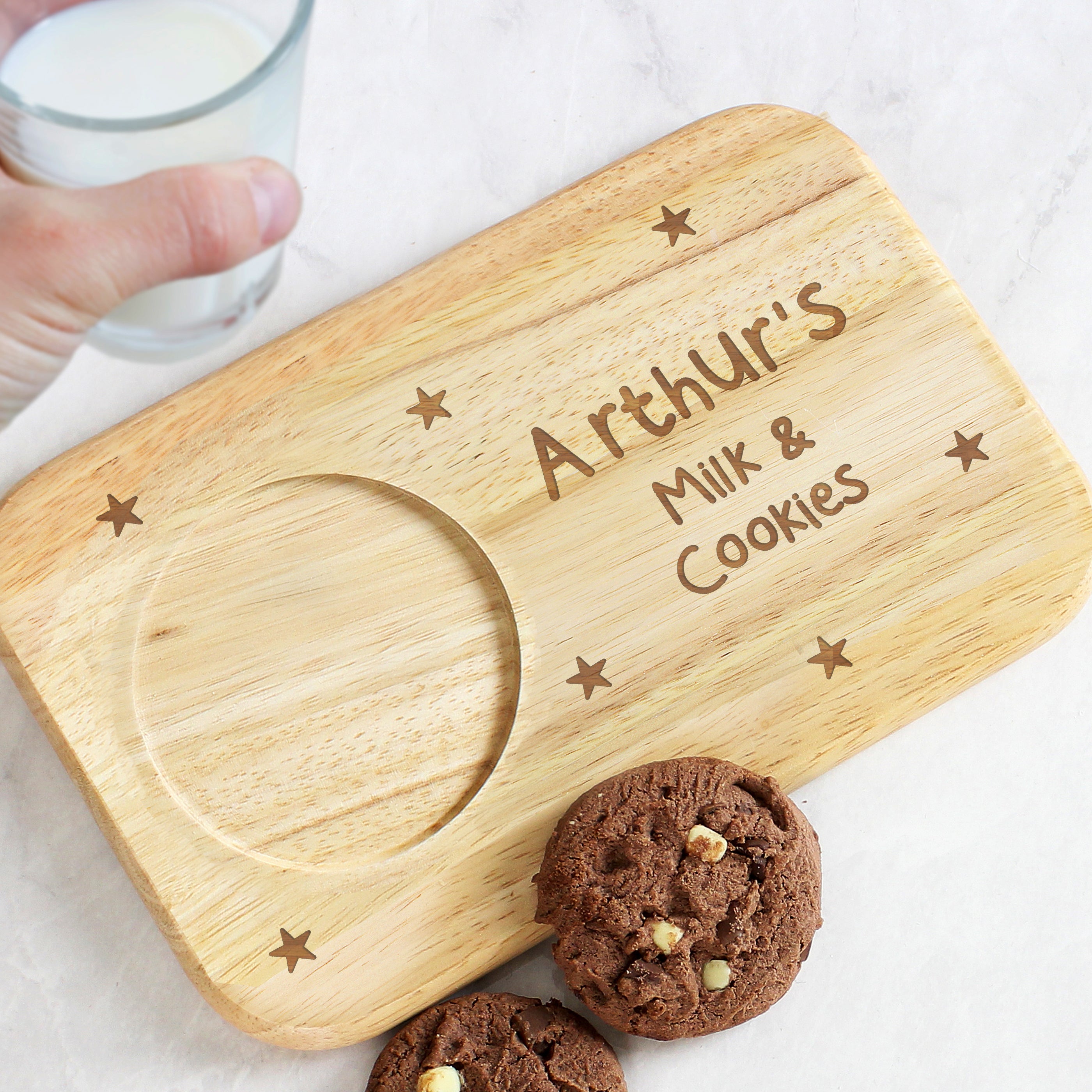 Personalised Stars Wooden Coaster Tray - gift & personalise