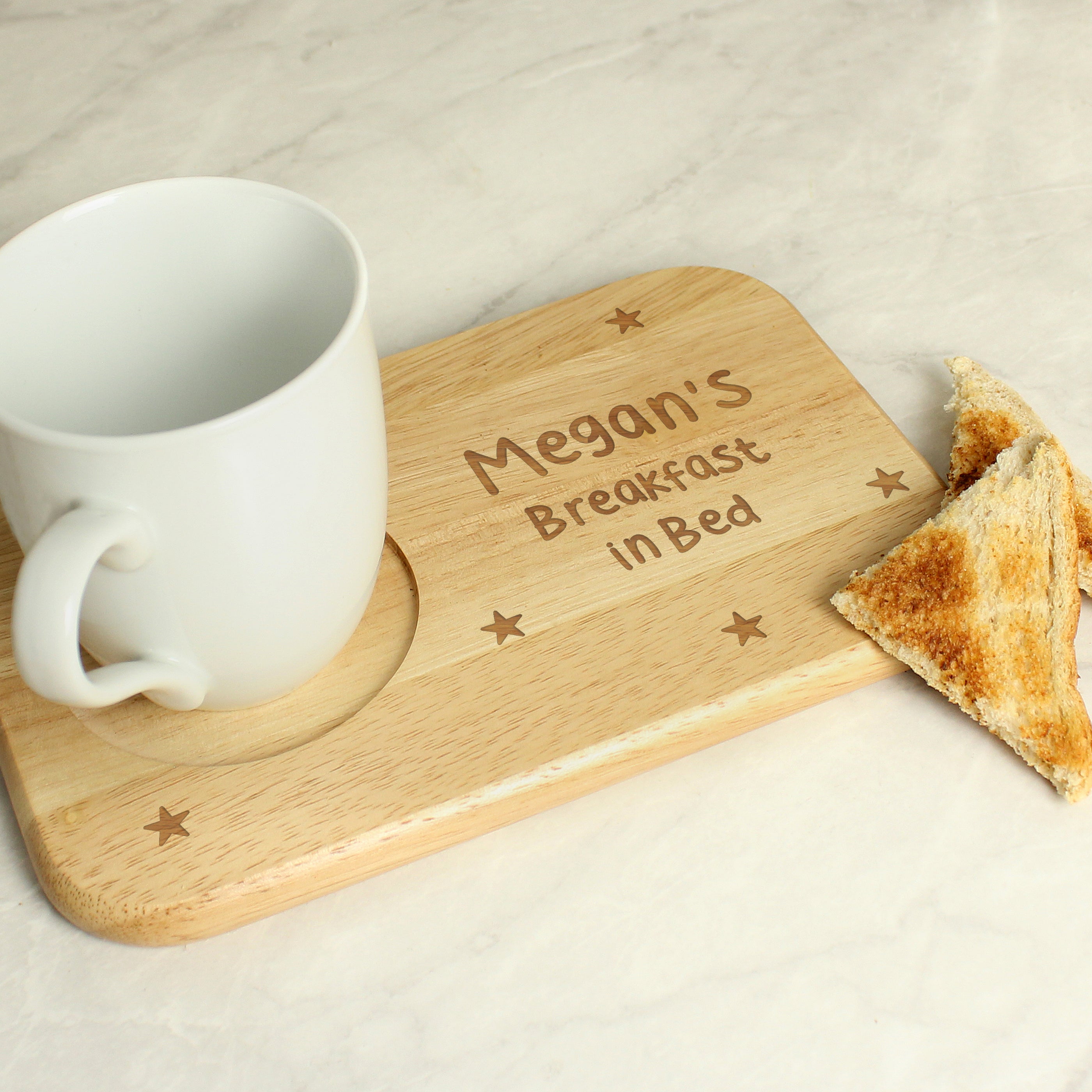 Personalised Stars Wooden Coaster Tray - gift & personalise