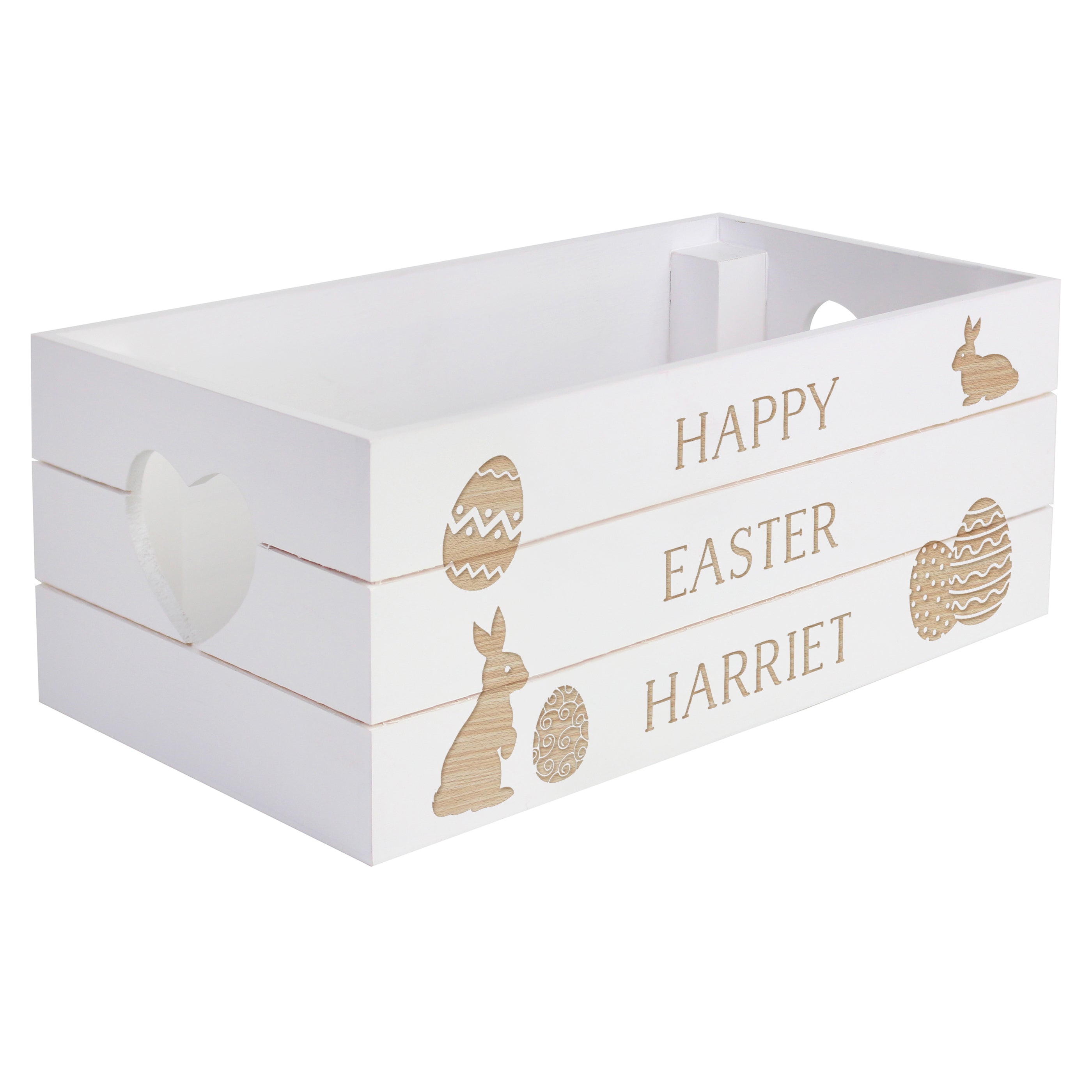 Personalised Easter Bunny Small Wooden Crate - gift & personalise