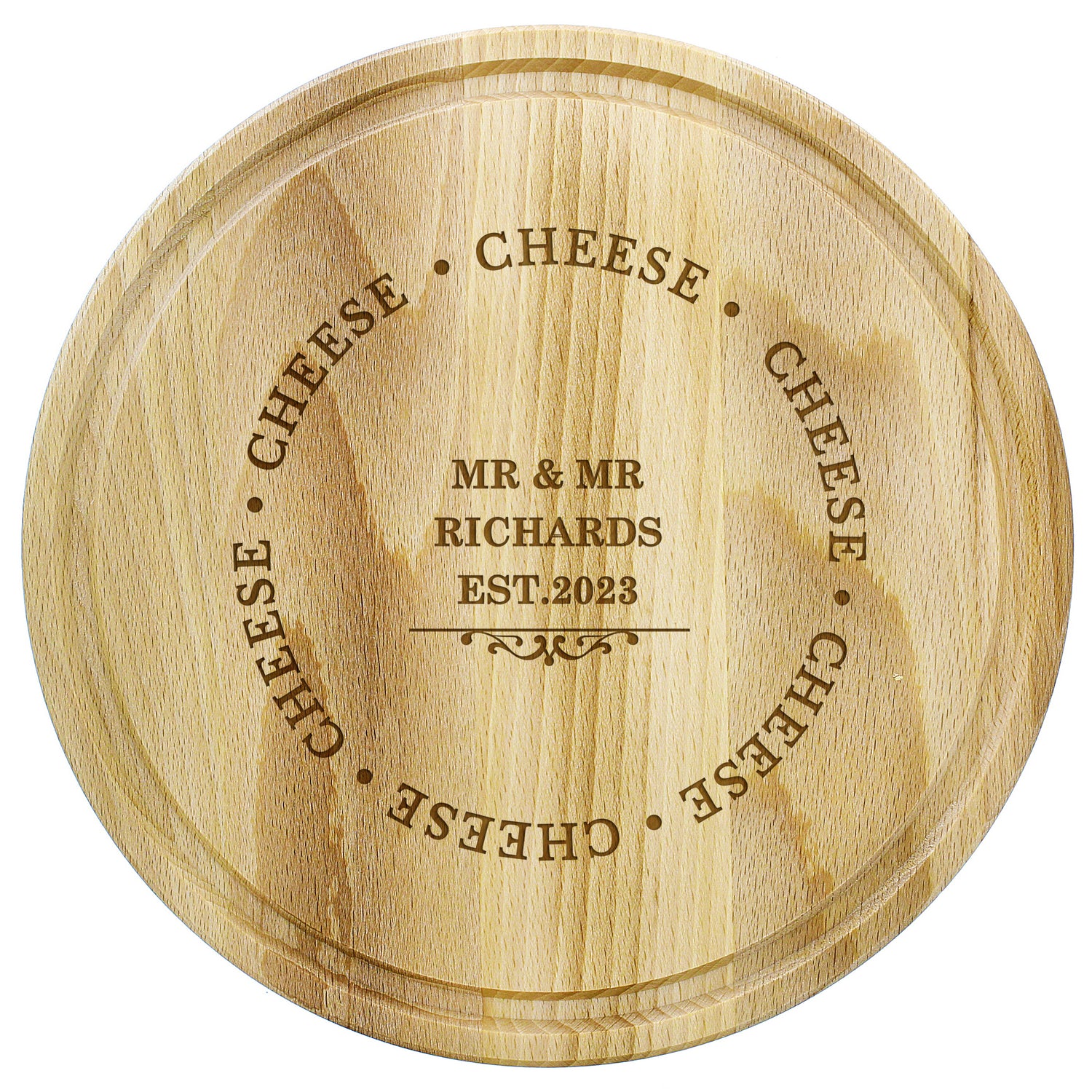 Personalised Cheese Round Chopping Board - gift & personalise