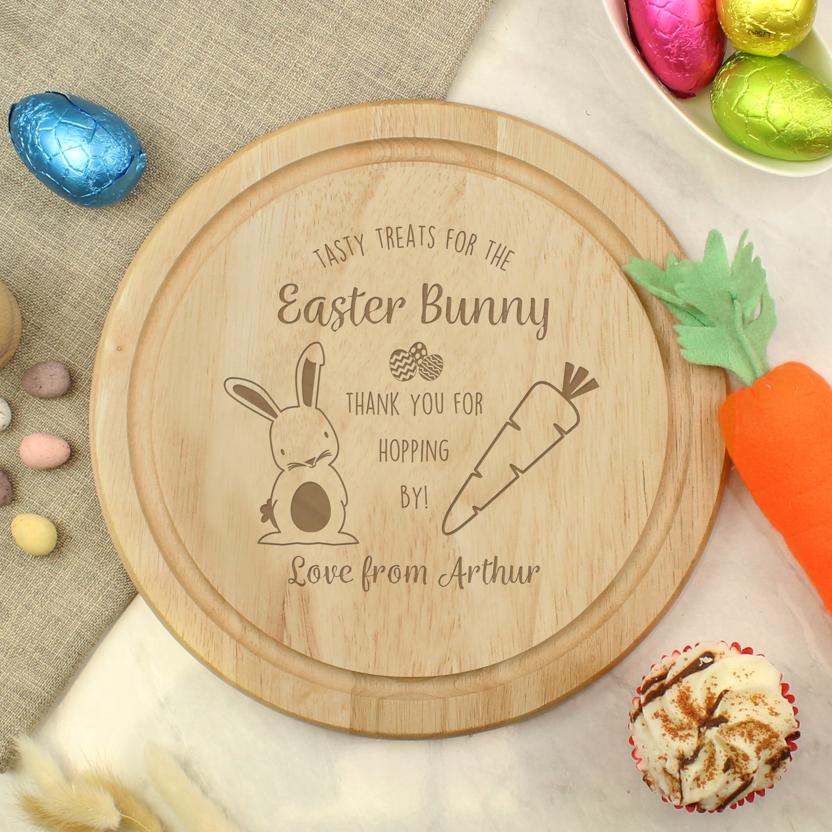 Personalised Easter Bunny Treat Board - gift & personalise