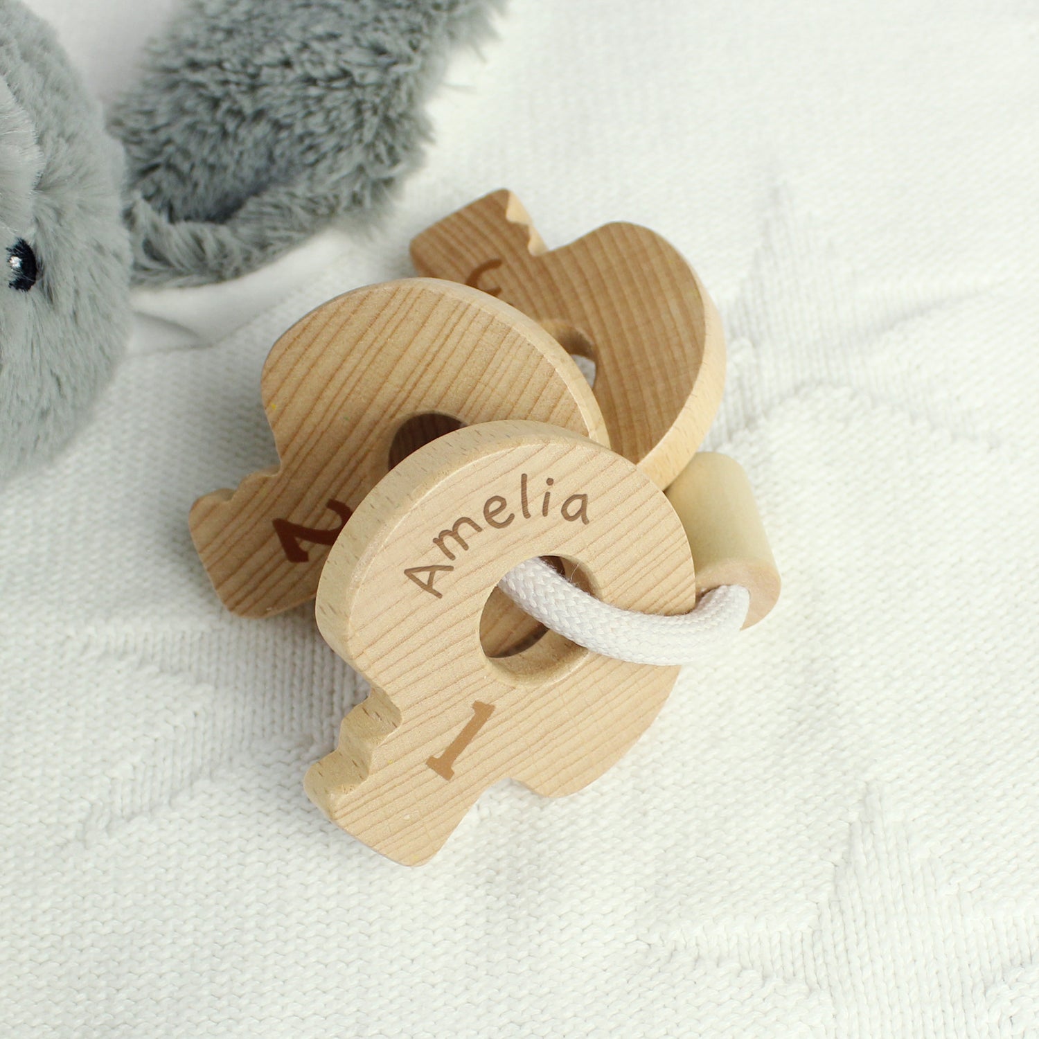 Personalised Name Only Wooden Baby Keys - gift & personalise