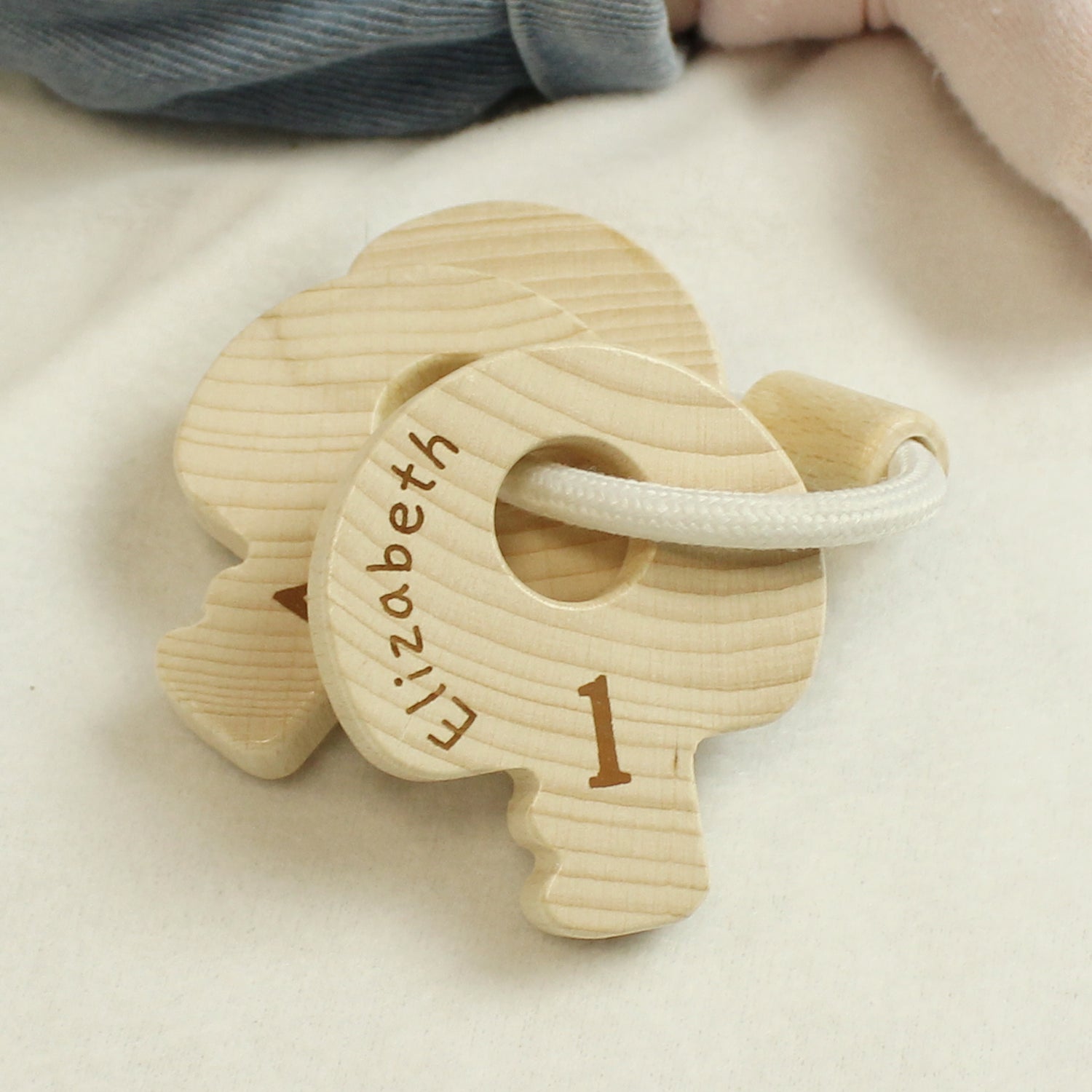 Personalised Name Only Wooden Baby Keys - gift & personalise