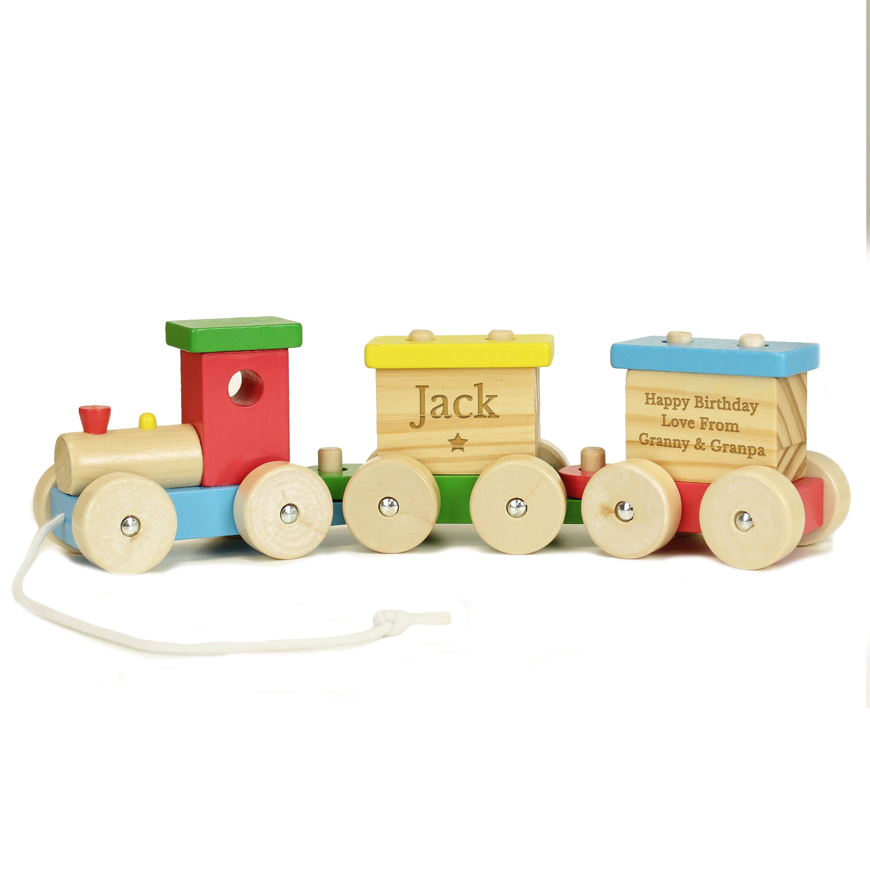 Personalised Wooden Toy Train - gift & personalise