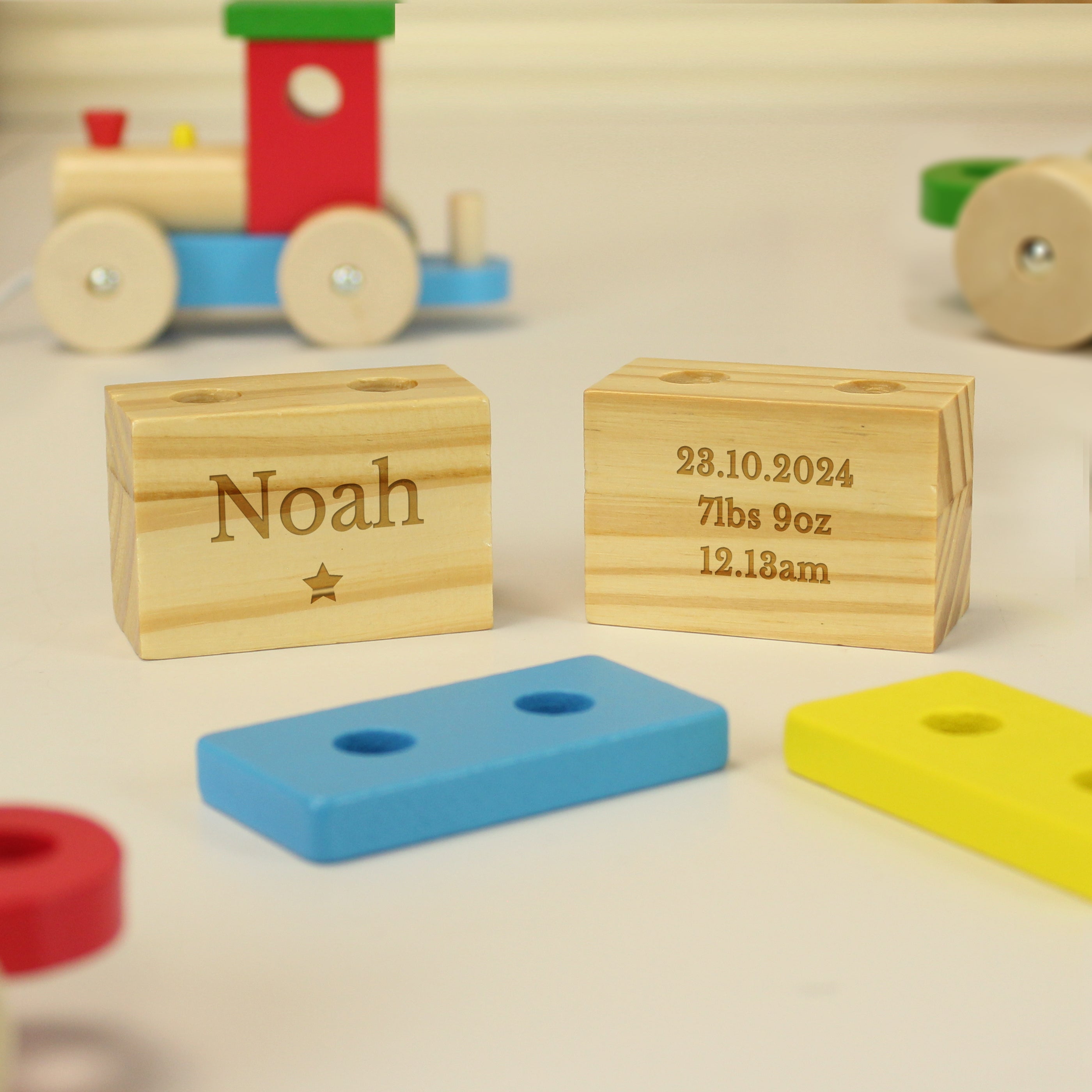 Personalised Wooden Toy Train - gift & personalise