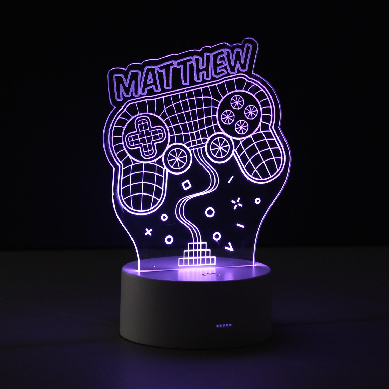 Personalised Name Gaming LED Colour Changing Night Light - gift & personalise