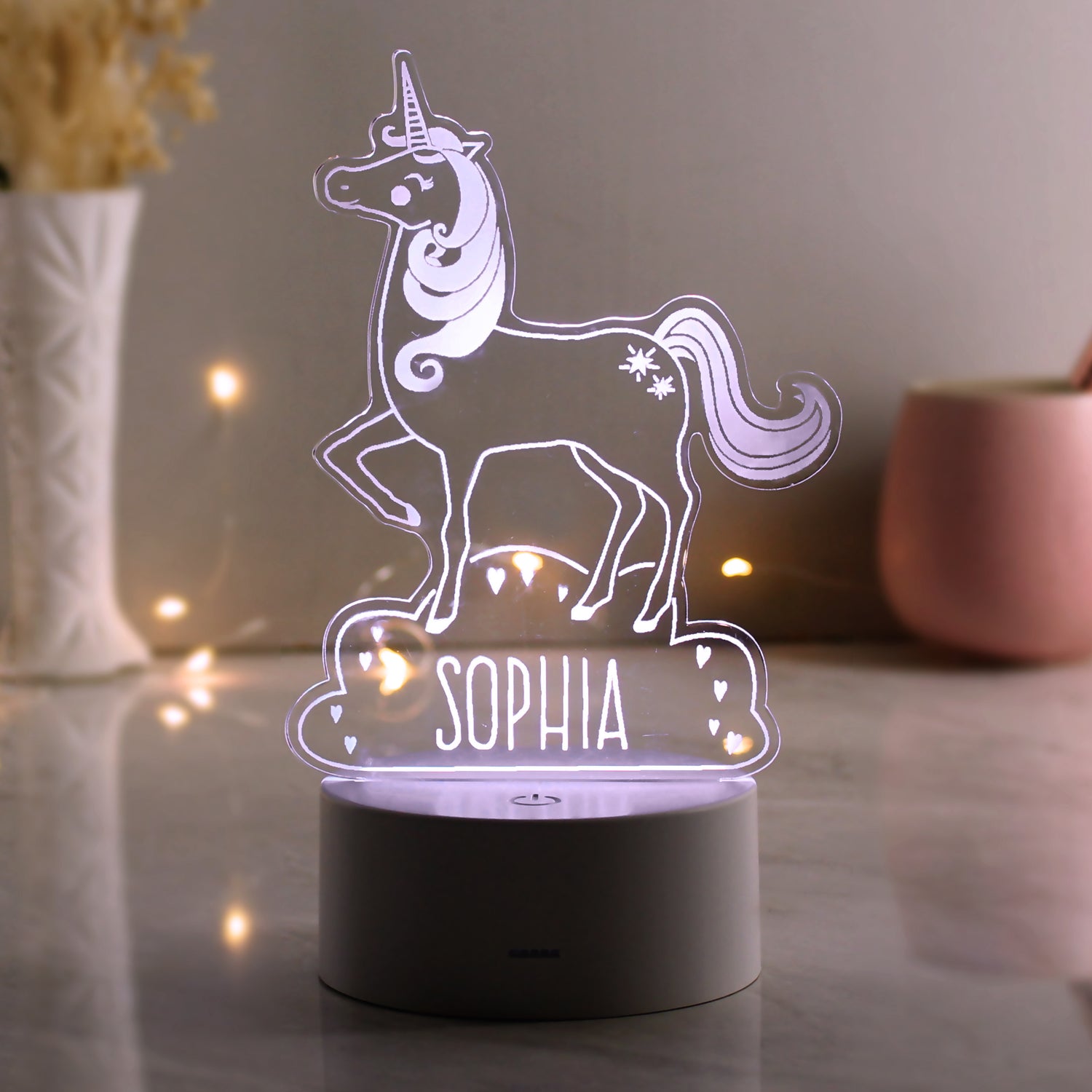 Personalised Unicorn LED Colour Changing Night Light - gift & personalise