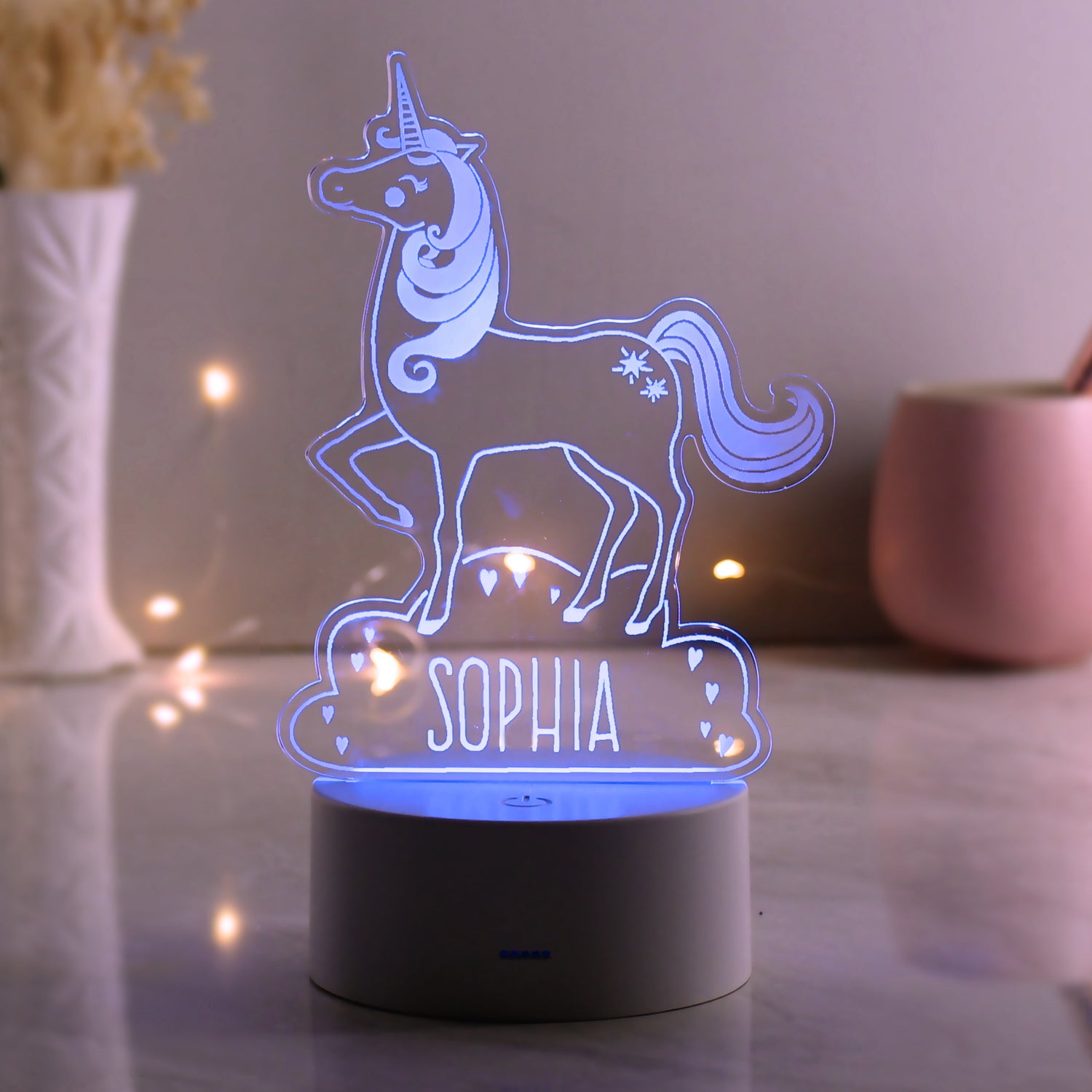 Personalised Unicorn LED Colour Changing Night Light - gift & personalise