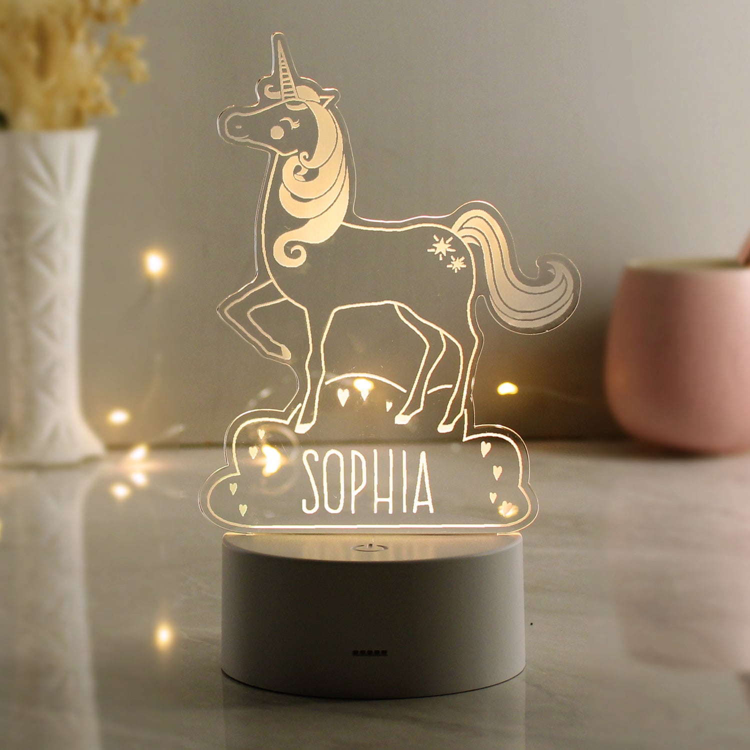 Personalised Unicorn LED Colour Changing Night Light - gift & personalise