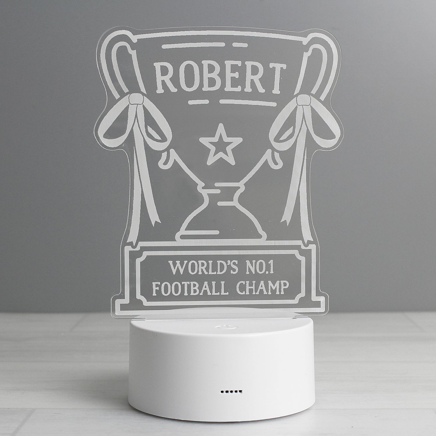 Personalised Trophy LED Colour Changing Night Light - gift & personalise