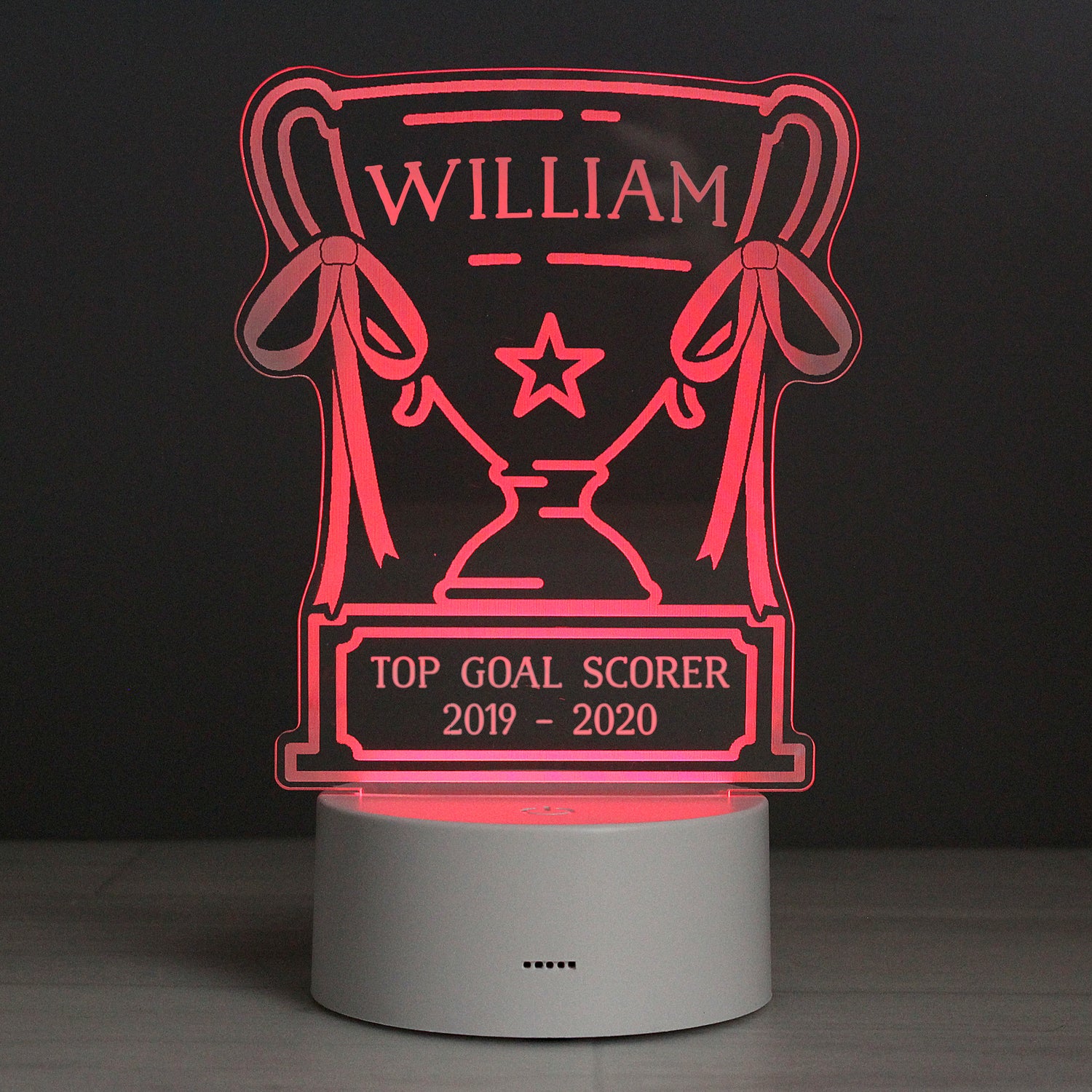 Personalised Trophy LED Colour Changing Night Light - gift & personalise