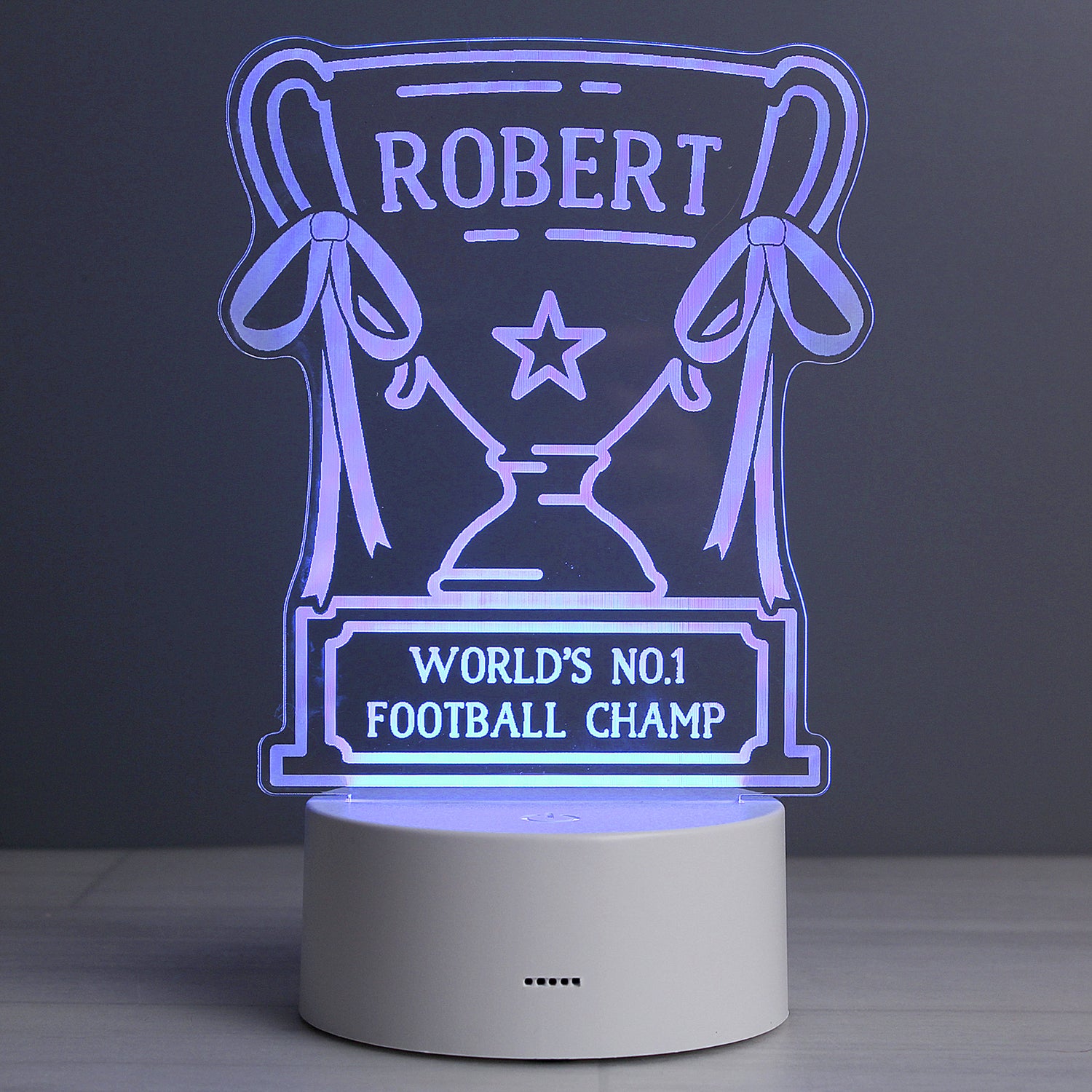 Personalised Trophy LED Colour Changing Night Light - gift & personalise