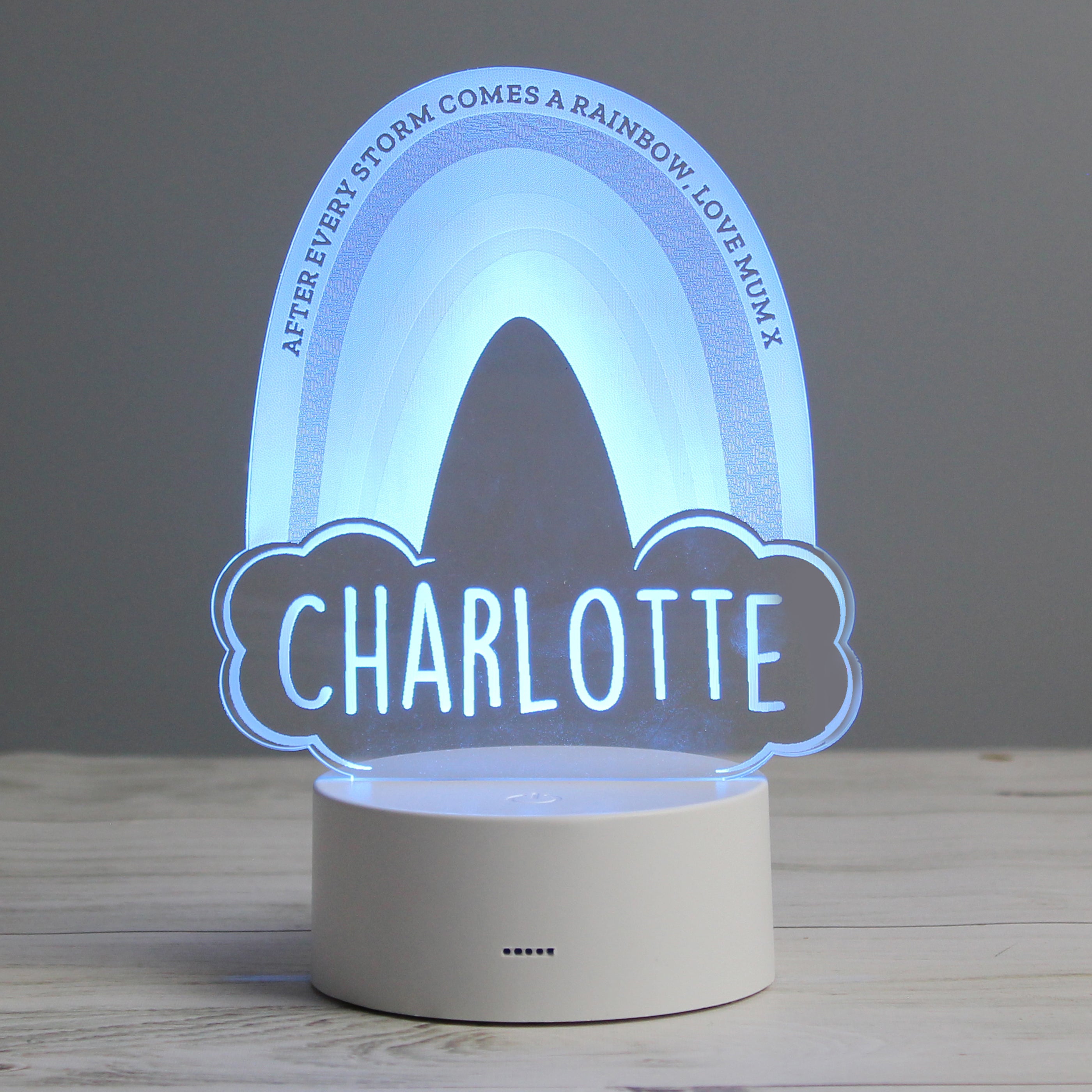 Personalised Rainbow LED Colour Changing Night Light - gift & personalise