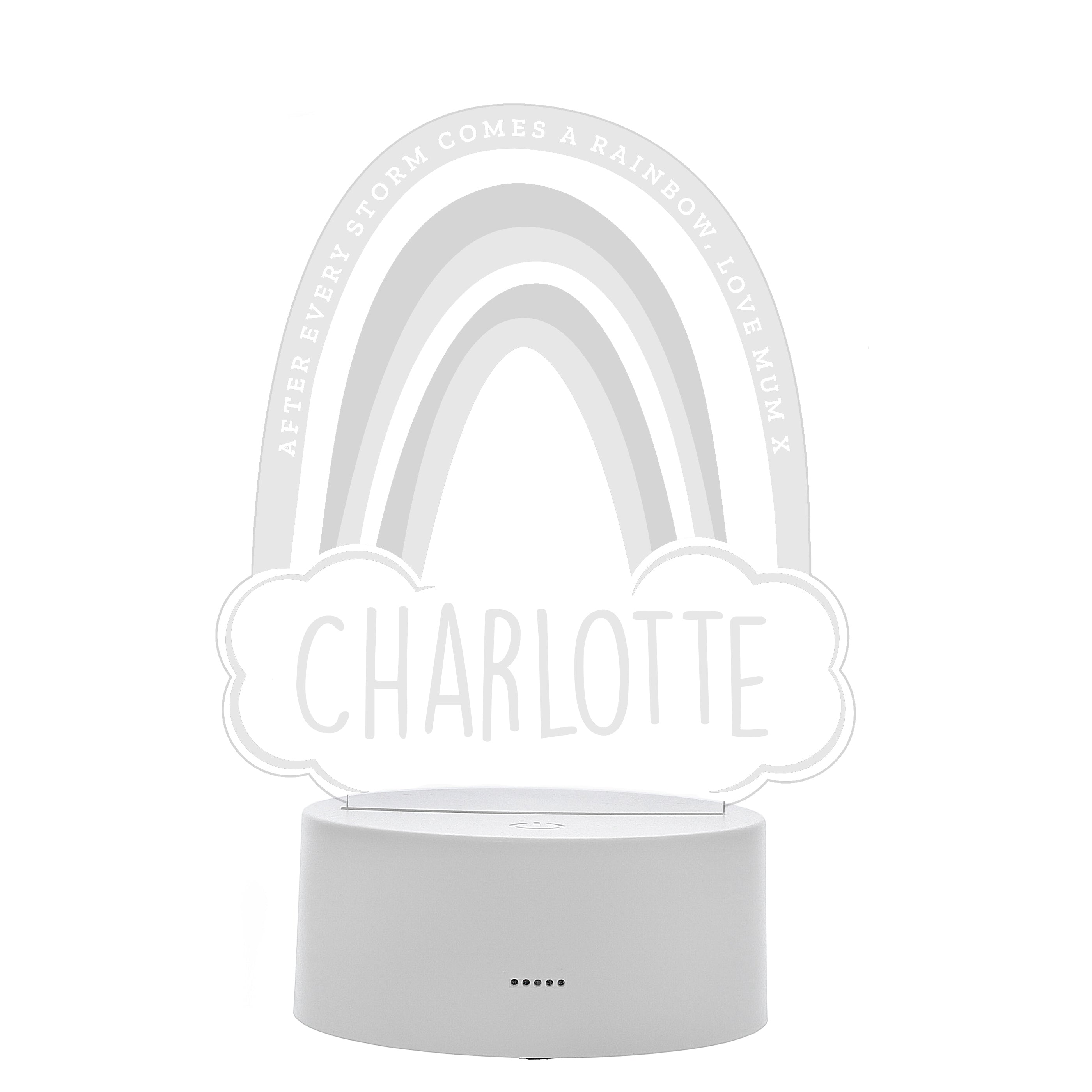 Personalised Rainbow LED Colour Changing Night Light - gift & personalise