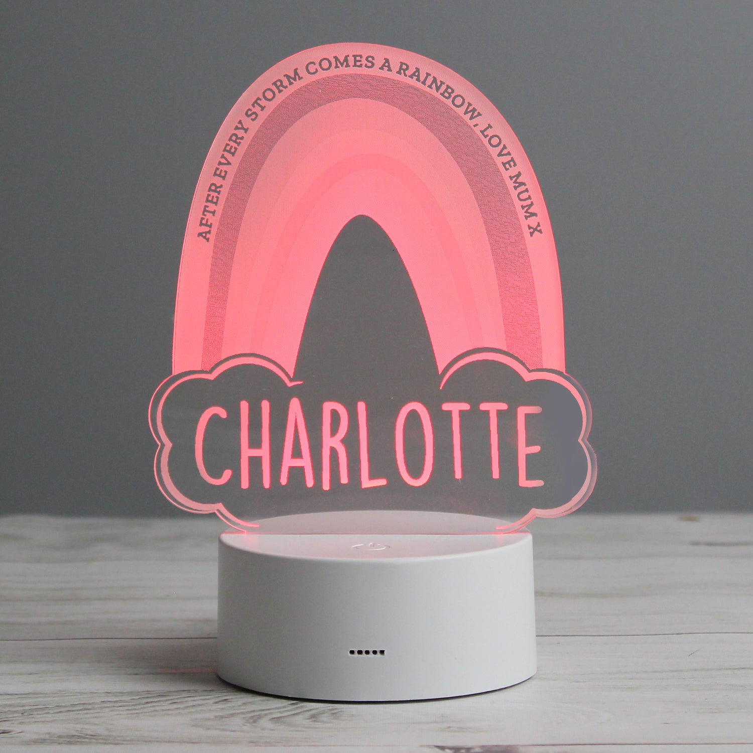 Personalised Rainbow LED Colour Changing Night Light - gift & personalise