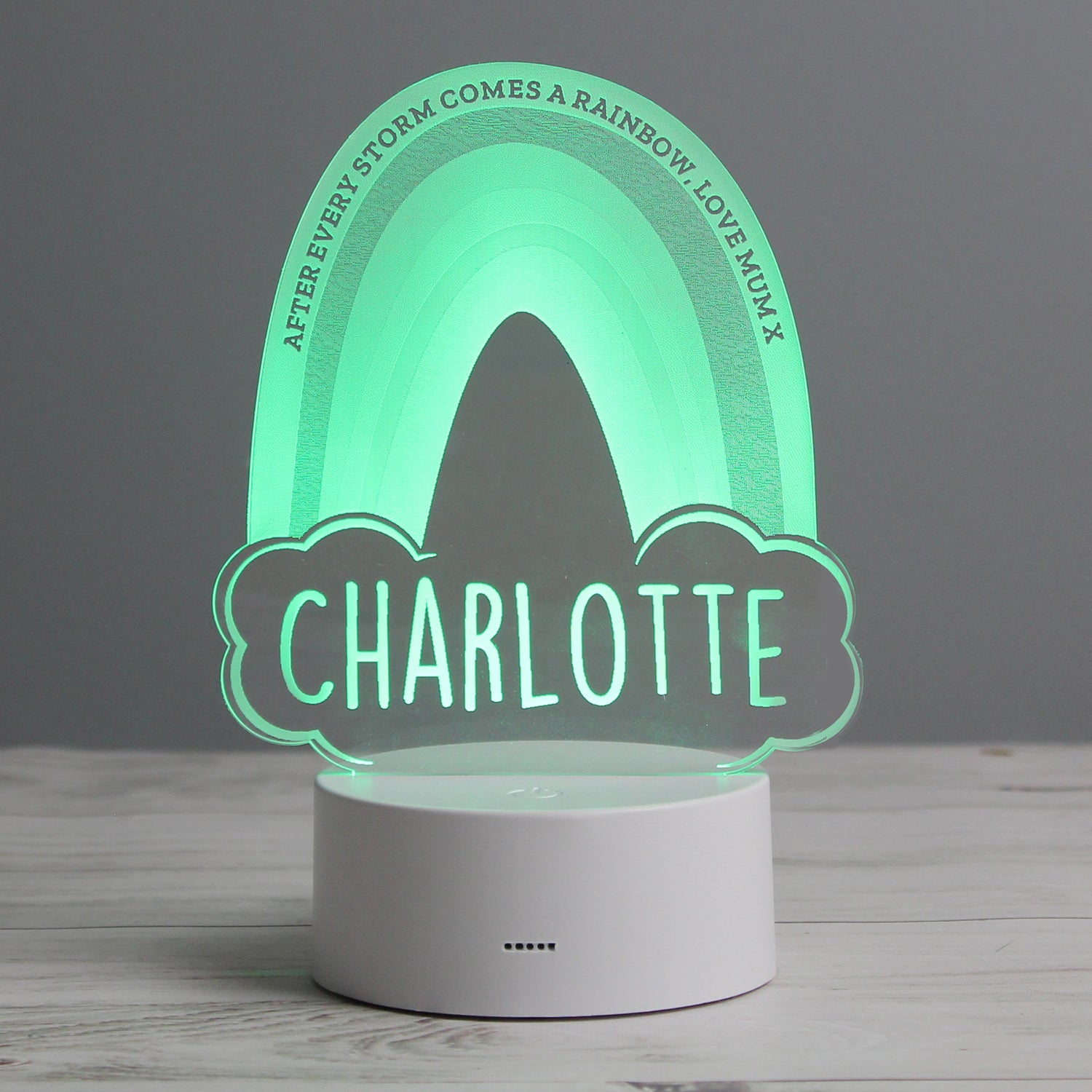 Personalised Rainbow LED Colour Changing Night Light - gift & personalise