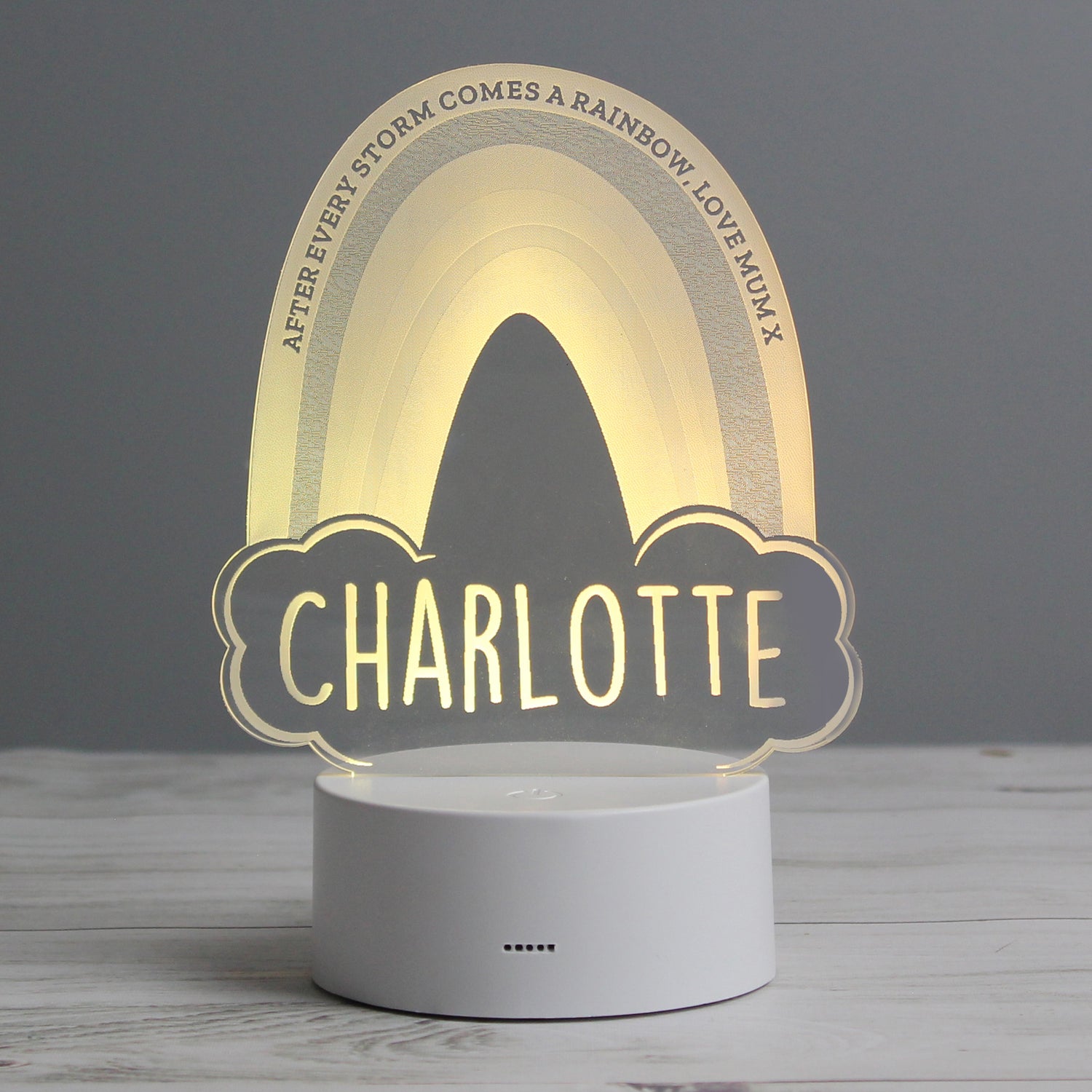 Personalised Rainbow LED Colour Changing Night Light - gift & personalise