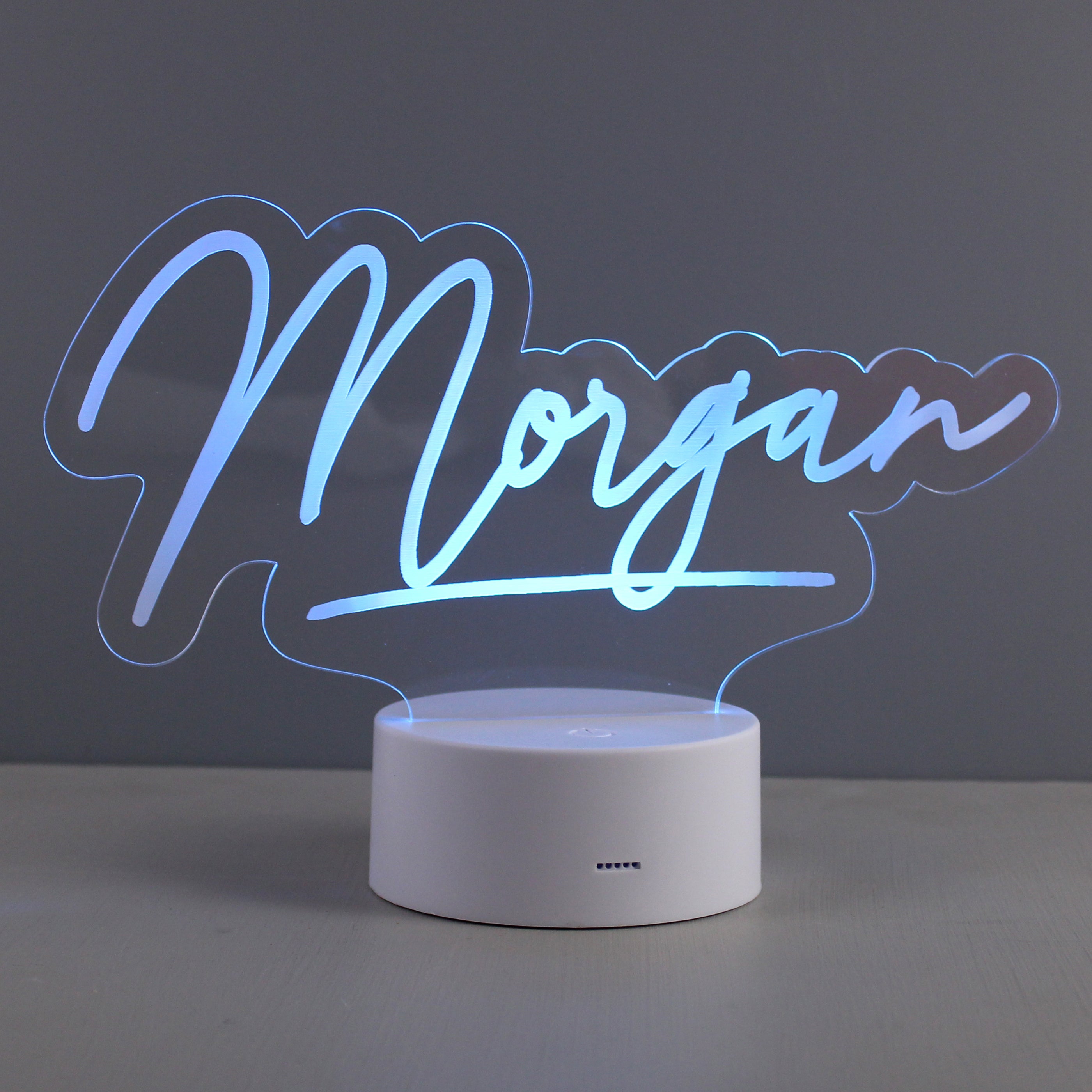 Personalised Free Text LED Colour Changing Desk Night Light - gift & personalise