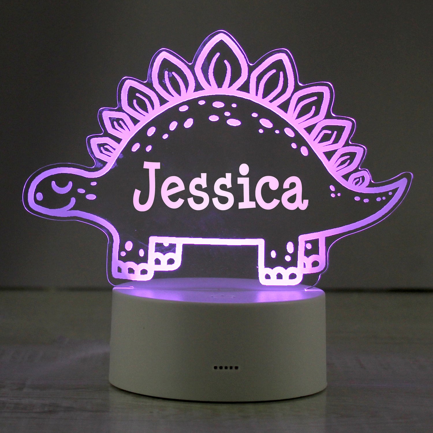 Personalised Dinosaur LED Colour Changing Night Light - gift & personalise