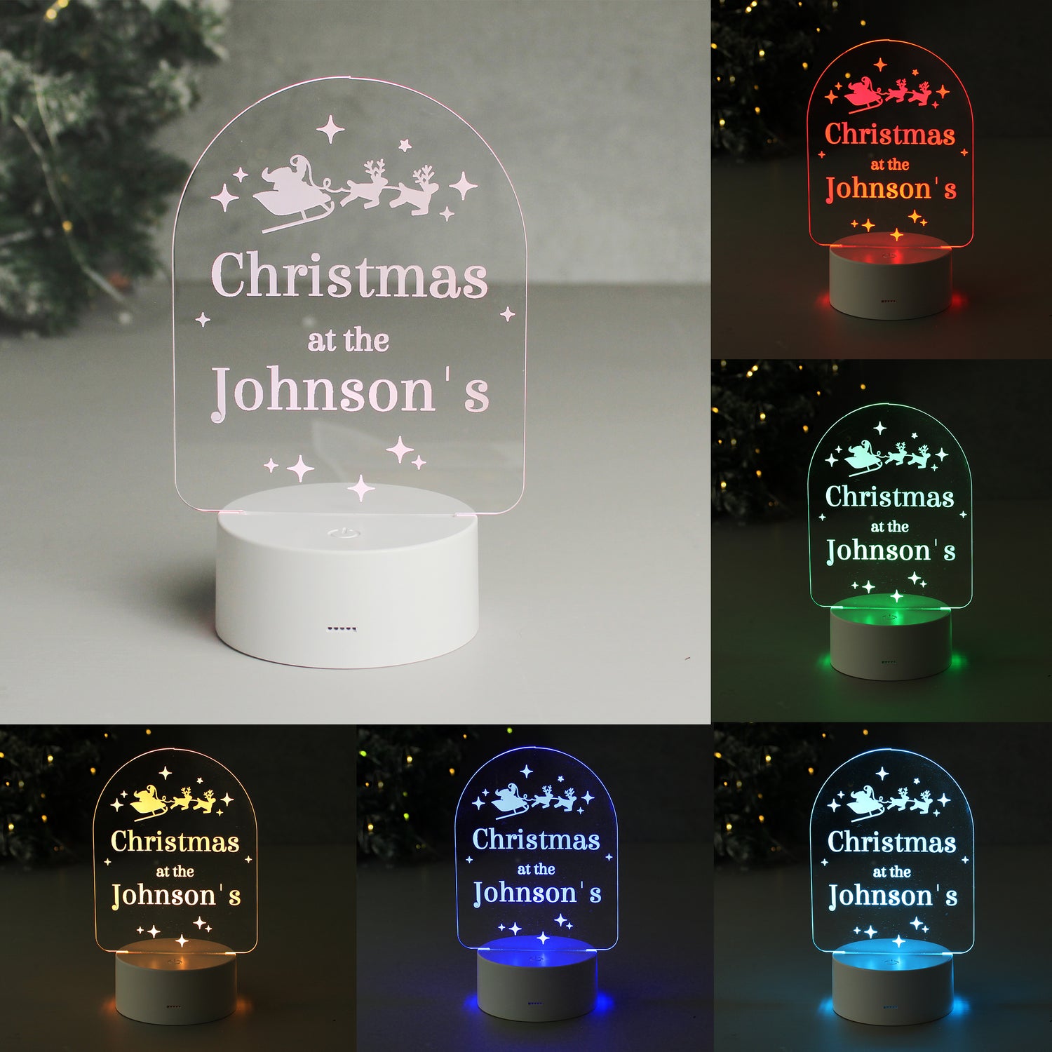 Personalised Free Text Christmas LED Light - gift & personalise