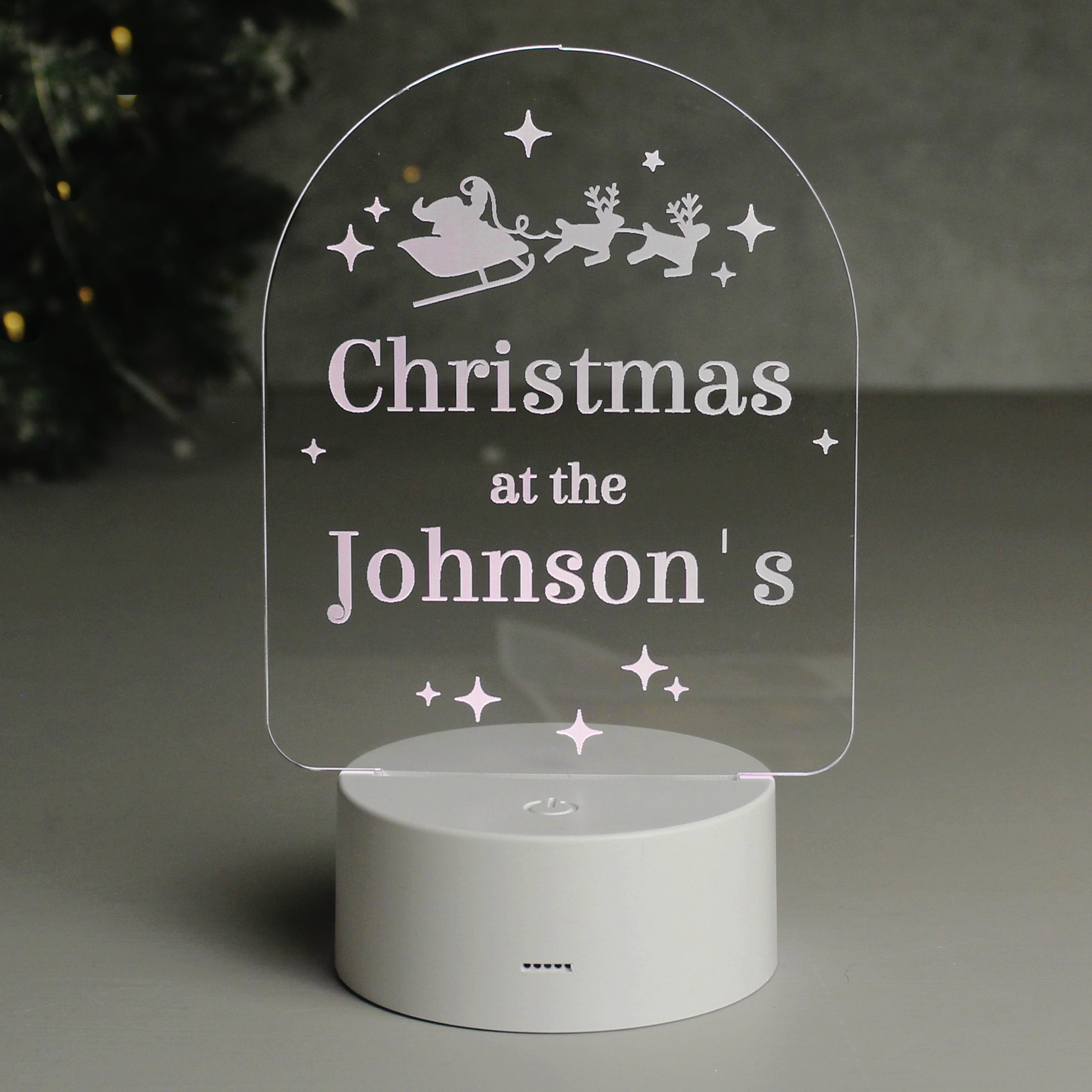 Personalised Free Text Christmas LED Light - gift & personalise