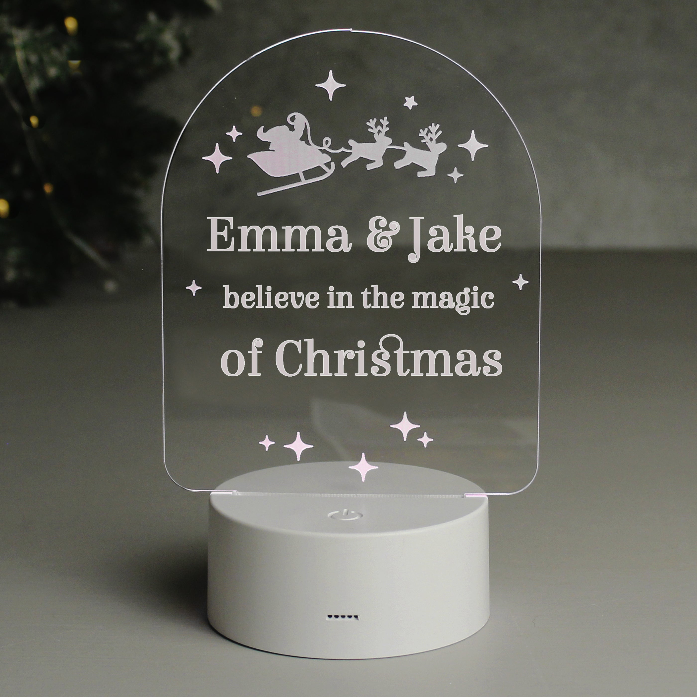 Personalised Free Text Christmas LED Light - gift & personalise