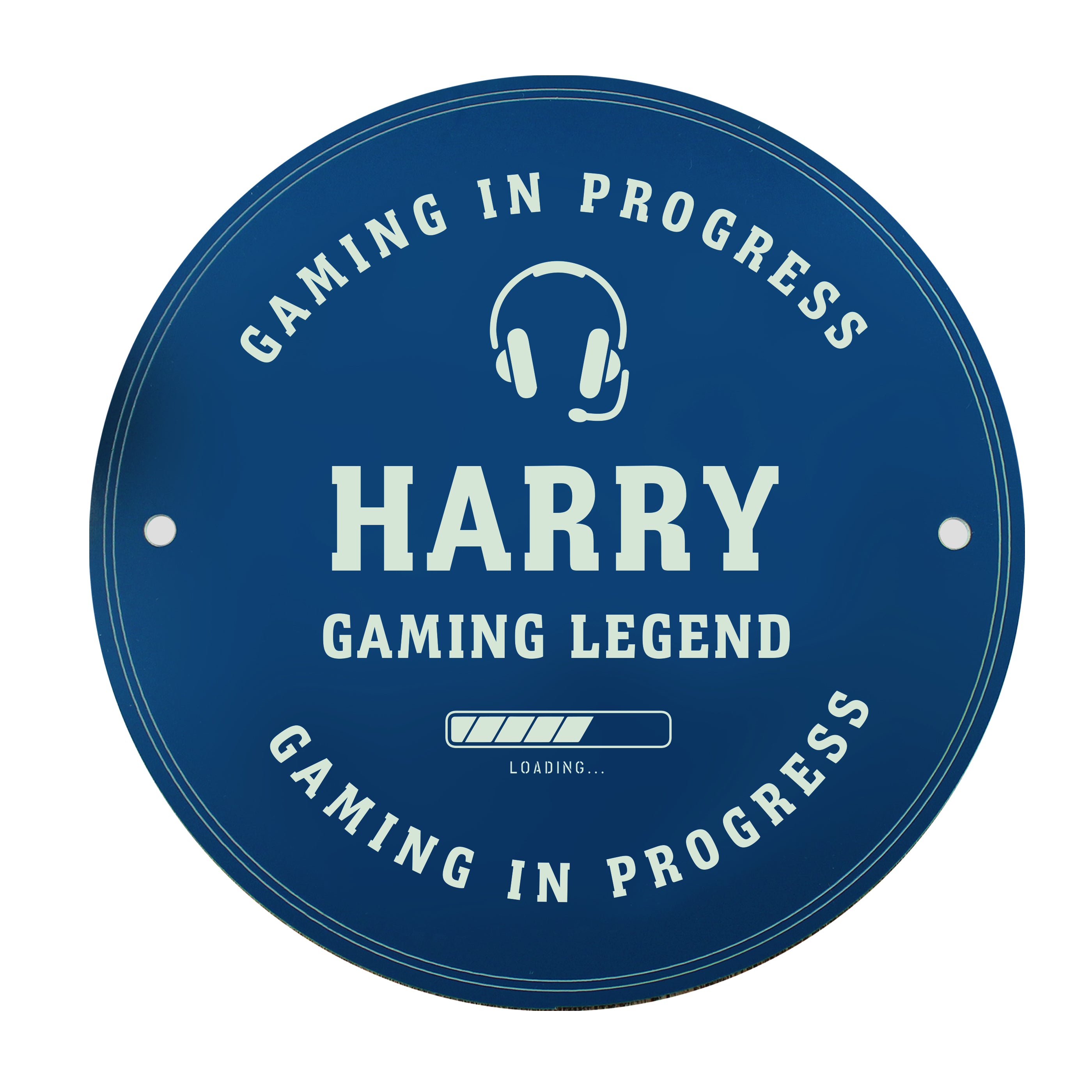 Personalised Gaming Blue Plaque - gift & personalise
