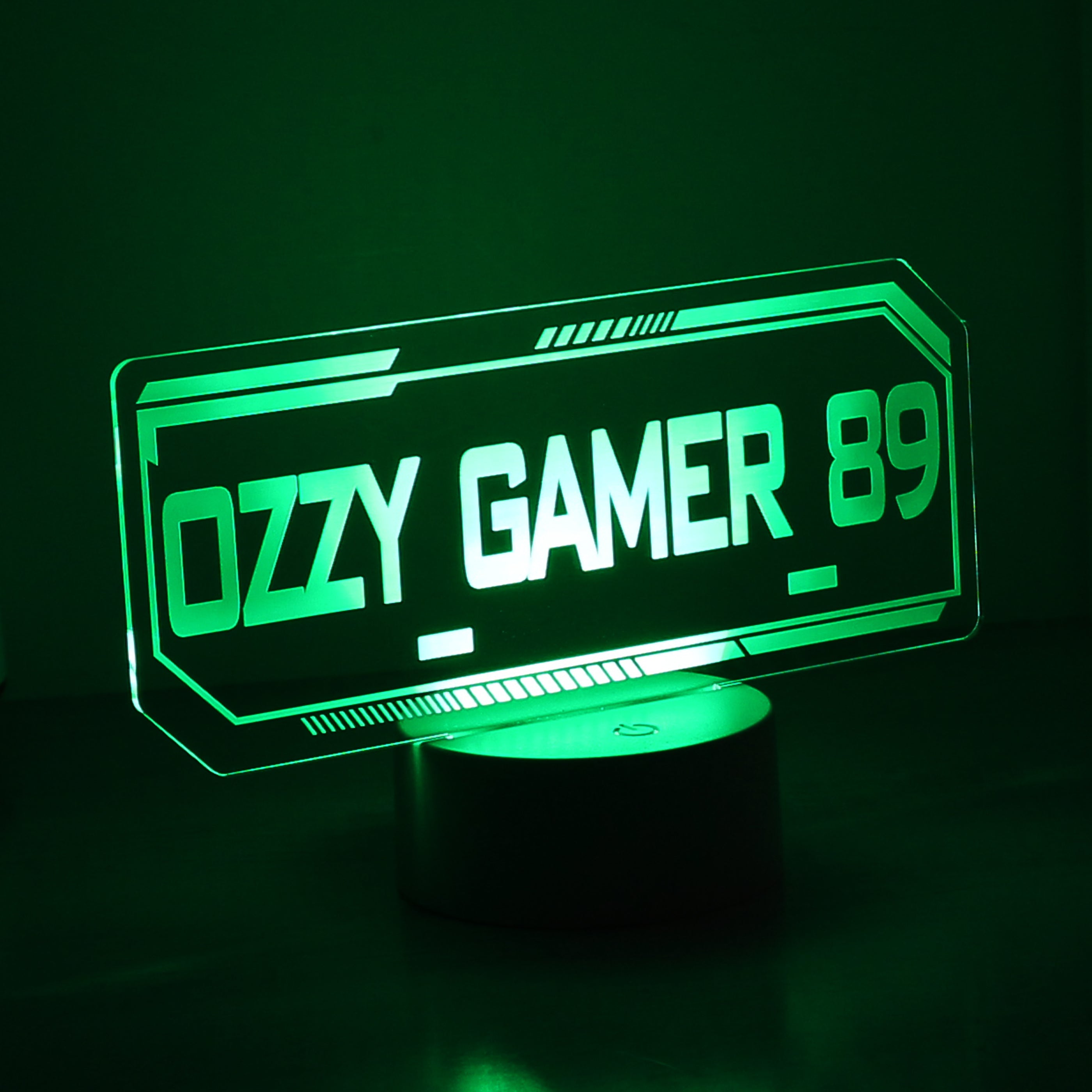 Personalised Gamer Tag LED Colour Changing Night Light - gift & personalise