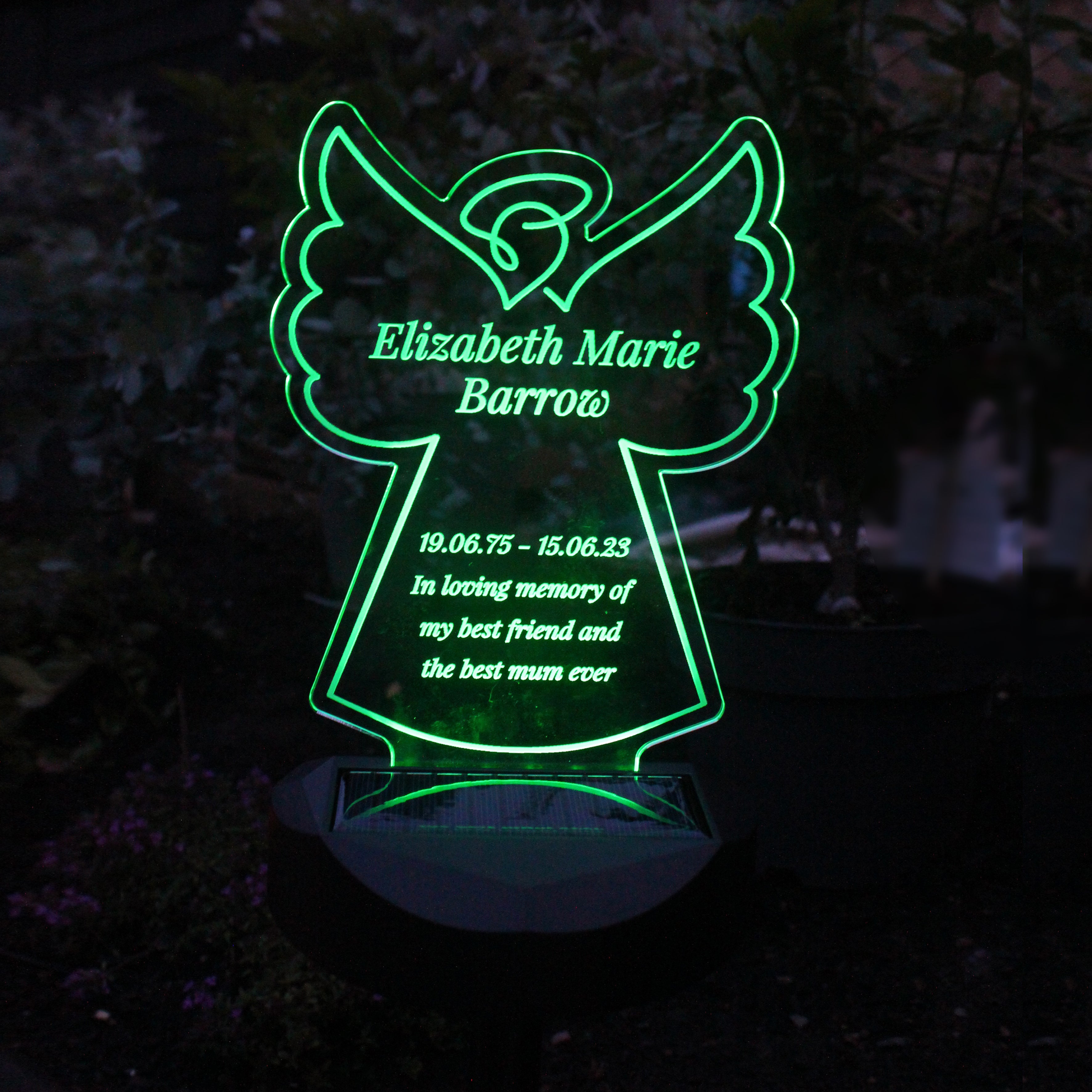 Personalised Angel Memorial Outdoor Solar Light - gift & personalise