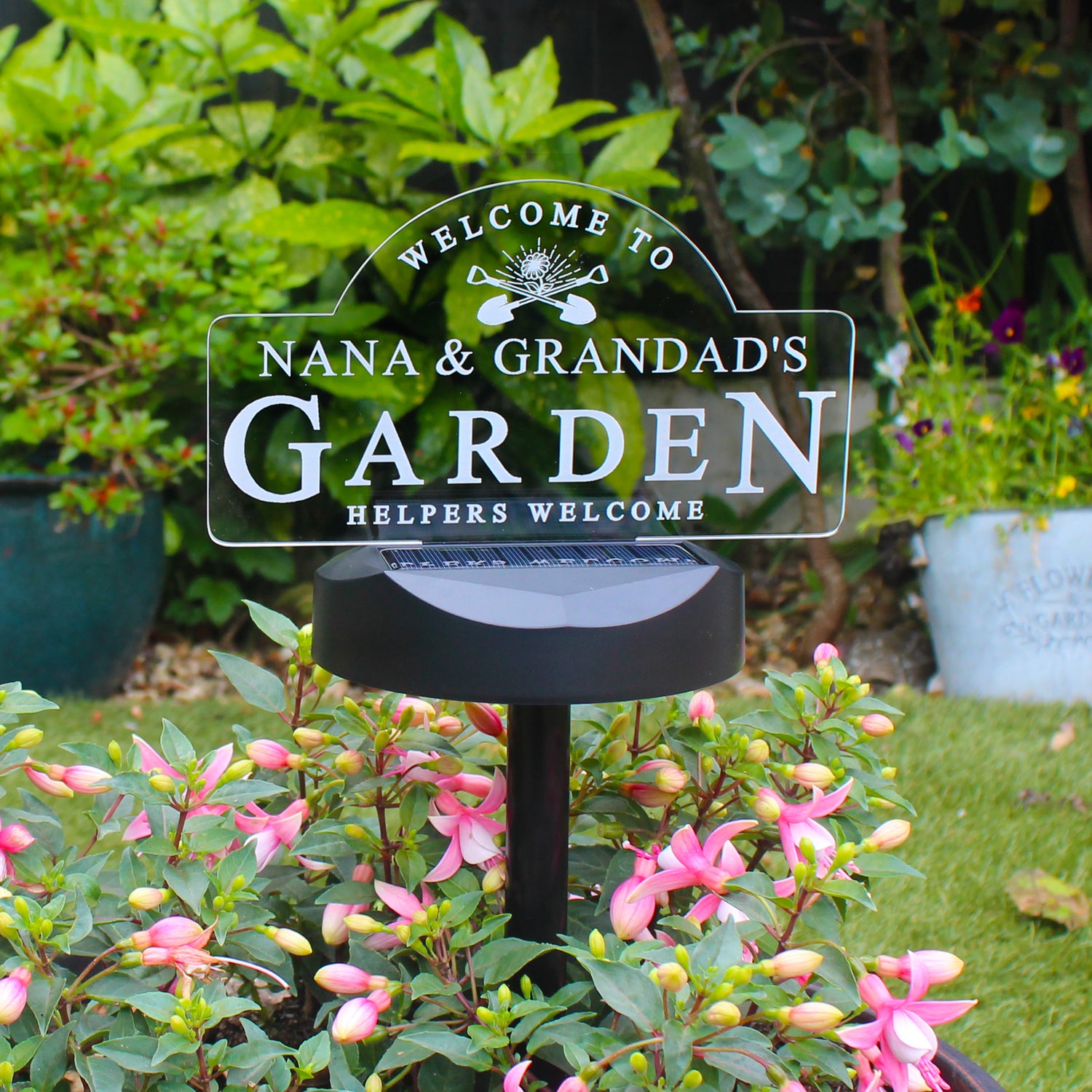 Personalised Garden Sign Outdoor Solar Light - gift & personalise