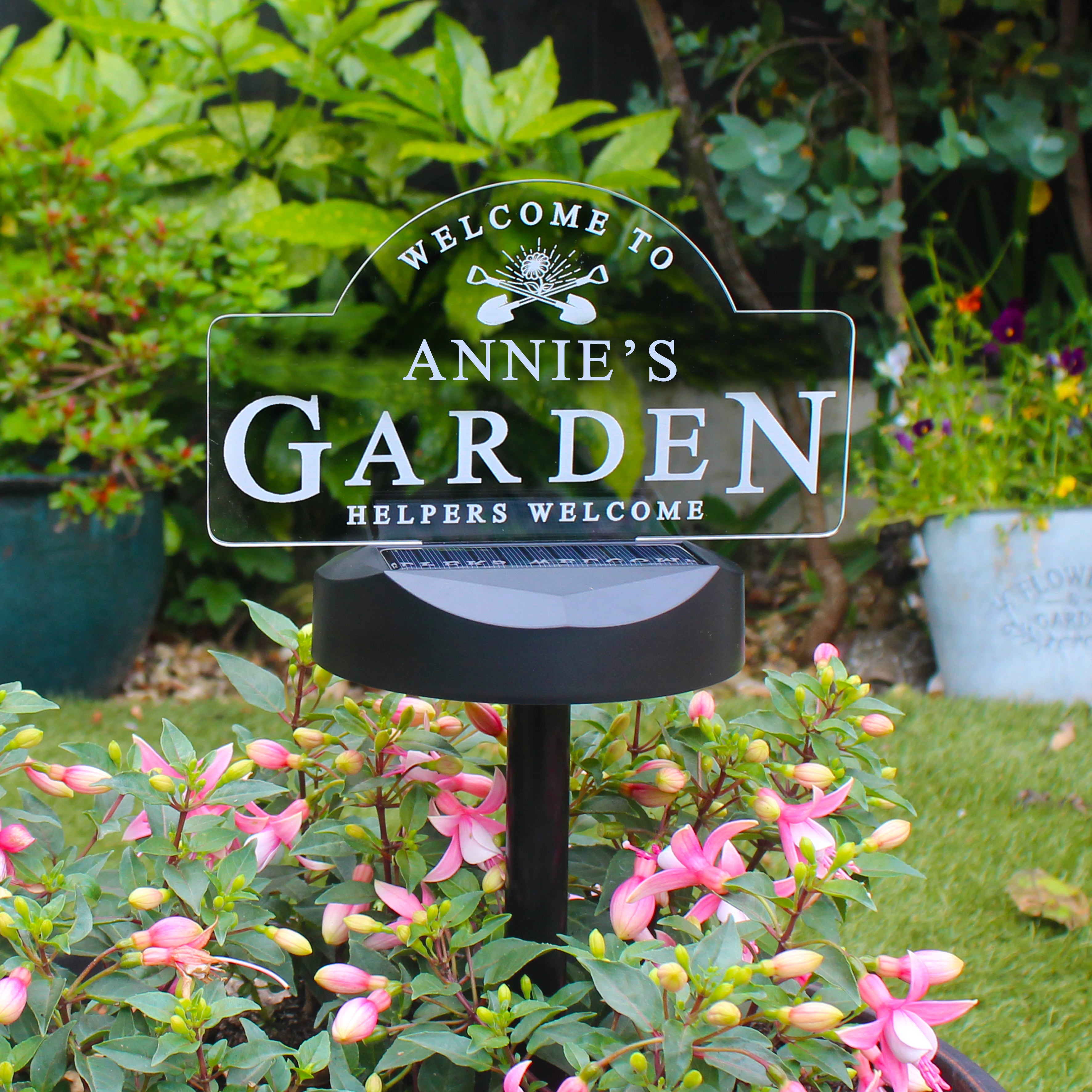 Personalised Garden Sign Outdoor Solar Light - gift & personalise