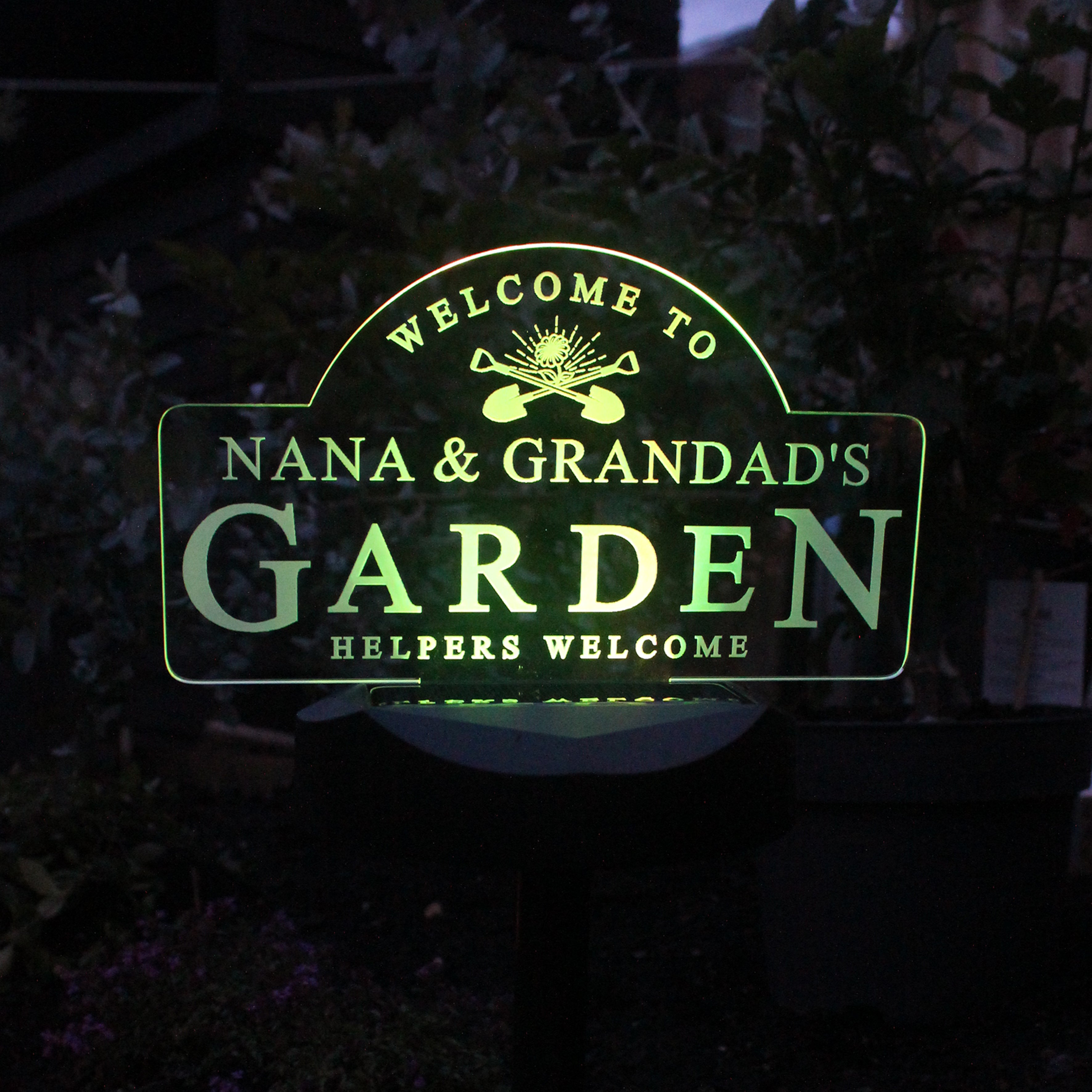 Personalised Garden Sign Outdoor Solar Light - gift & personalise