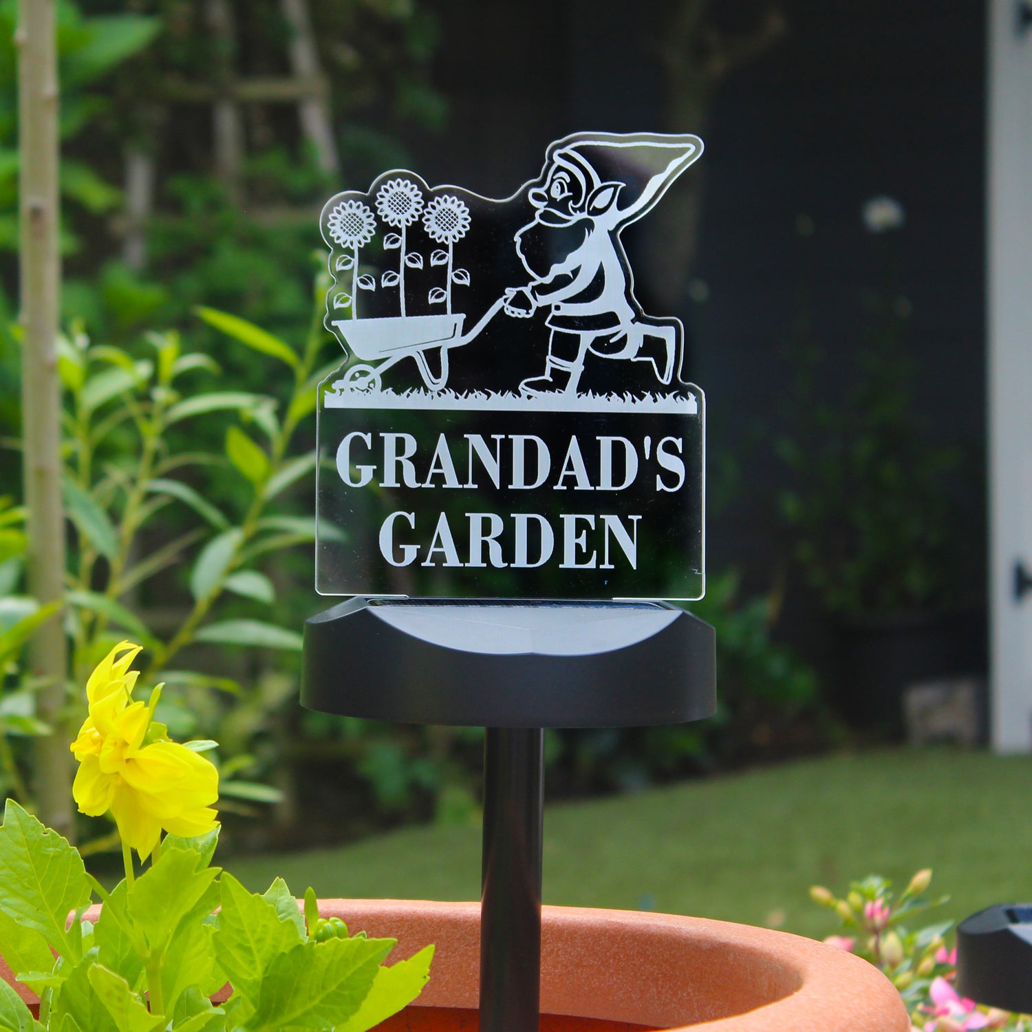 Personalised Gnome Garden Outdoor Solar Light - gift & personalise