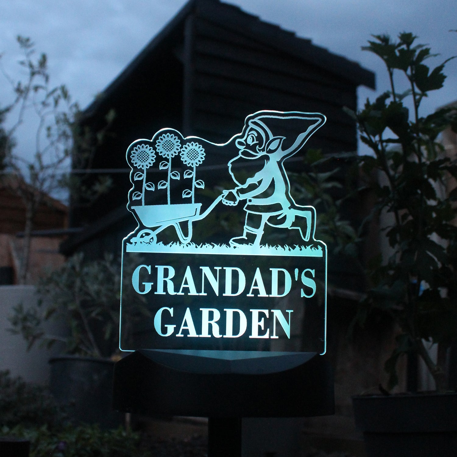 Personalised Gnome Garden Outdoor Solar Light - gift & personalise