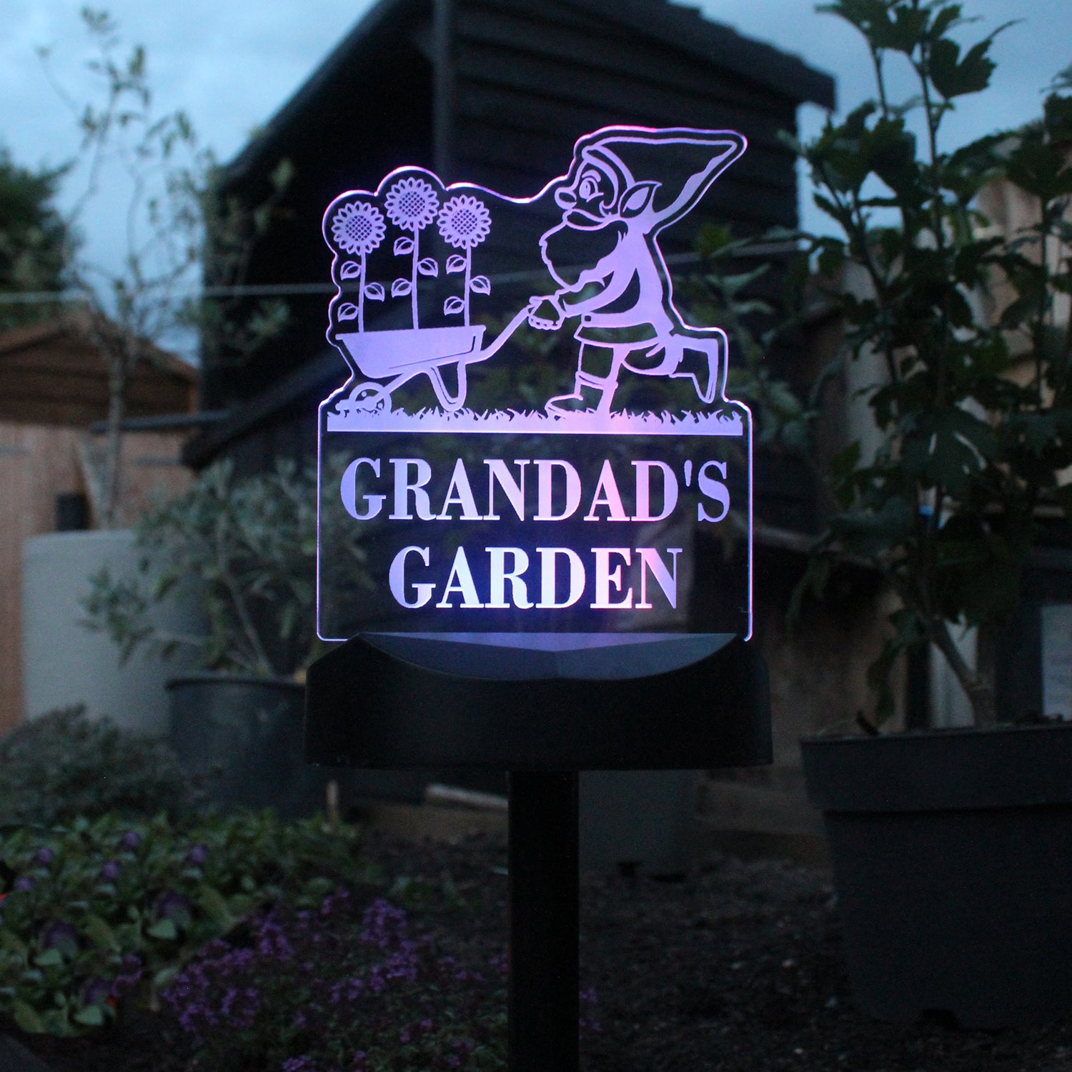 Personalised Gnome Garden Outdoor Solar Light - gift & personalise