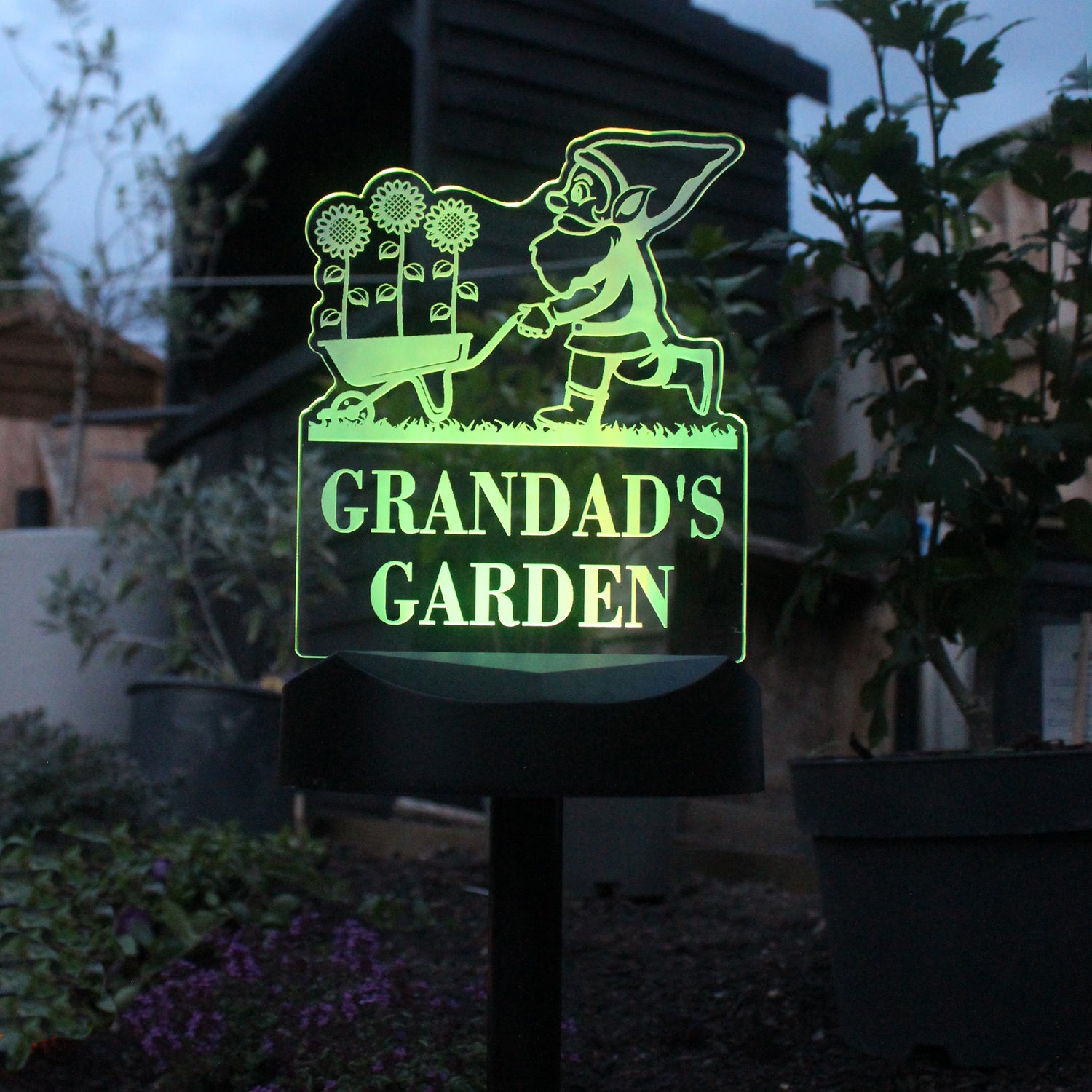 Personalised Gnome Garden Outdoor Solar Light - gift & personalise