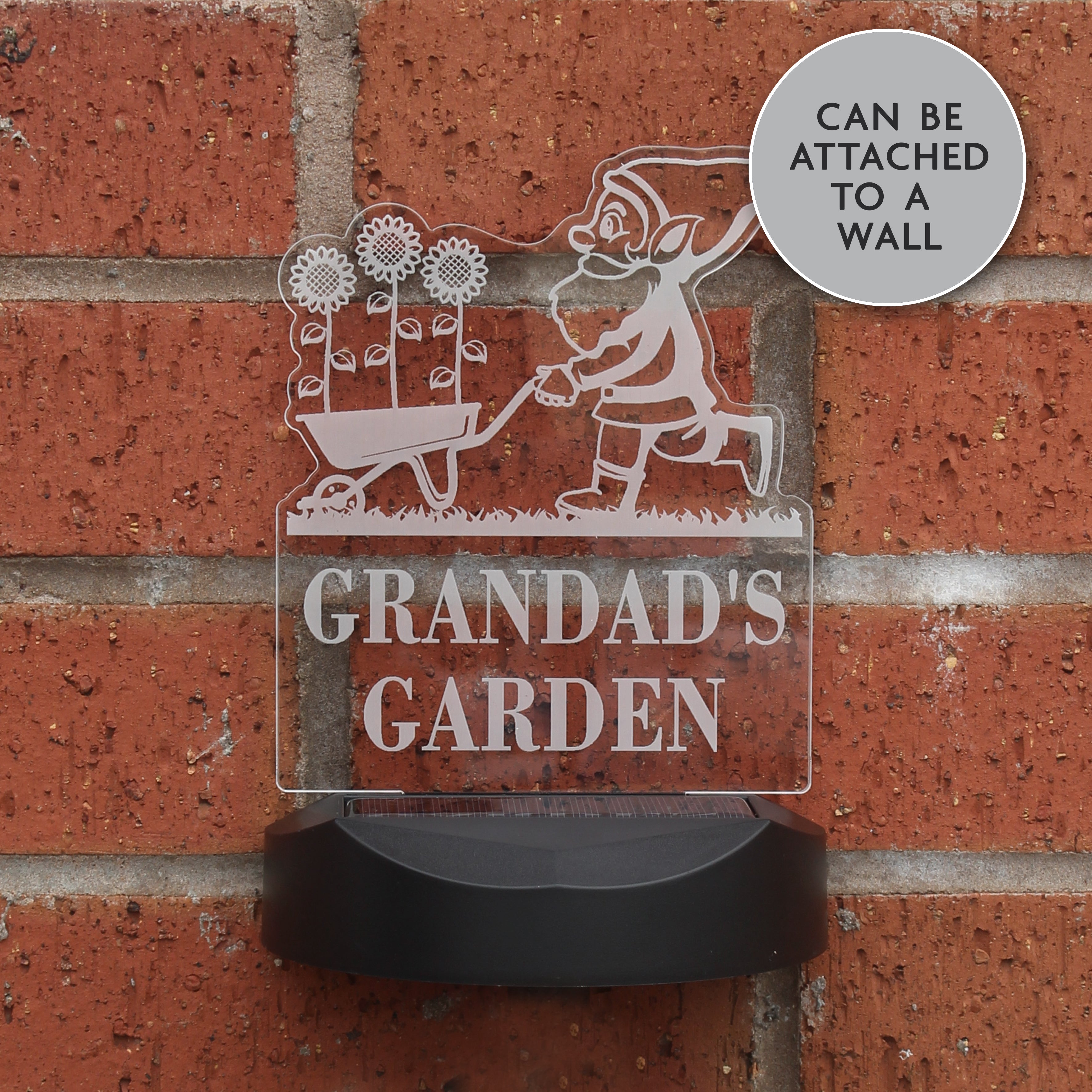 Personalised Gnome Garden Outdoor Solar Light - gift & personalise