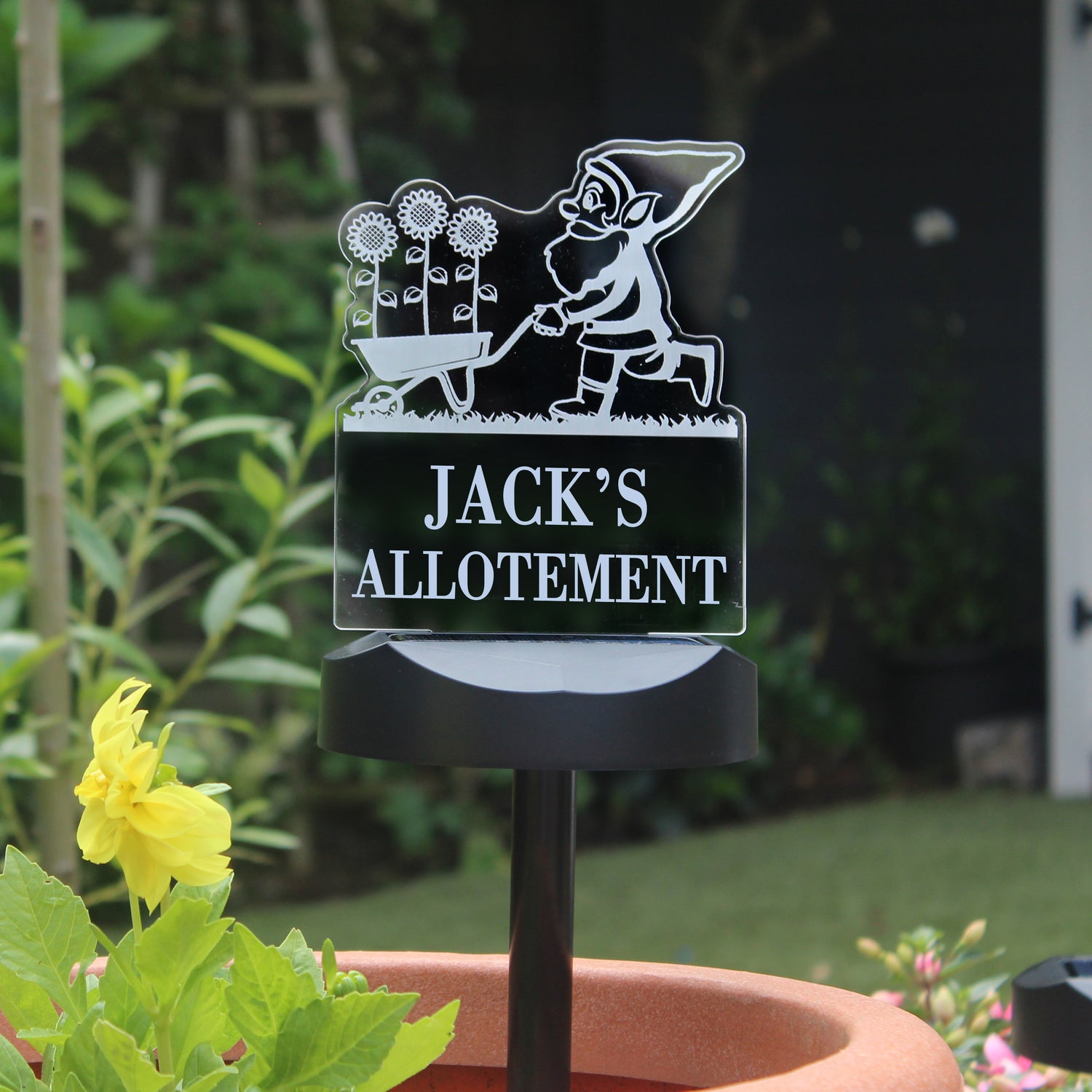 Personalised Gnome Garden Outdoor Solar Light - gift & personalise