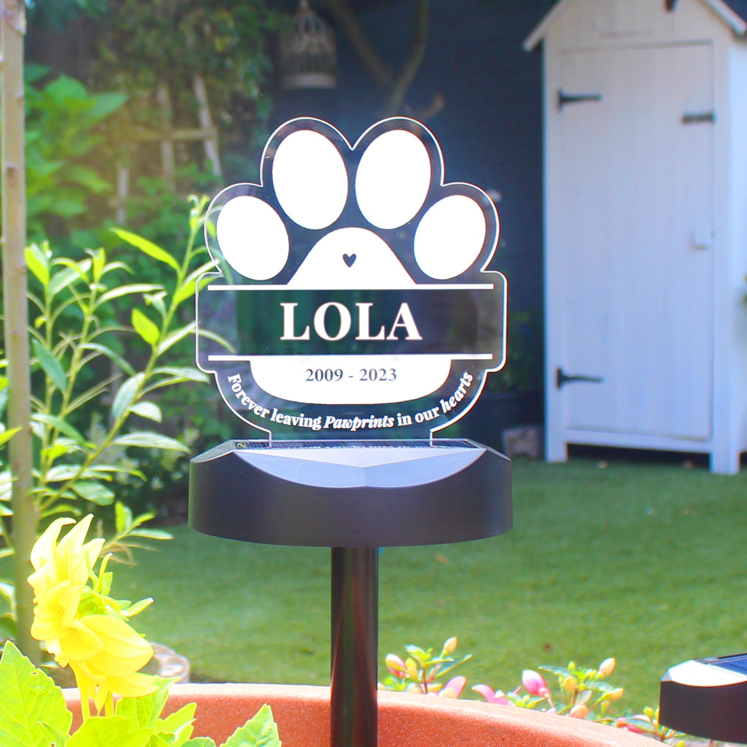 Personalised Pet Memorial Outdoor Solar Light - gift & personalise