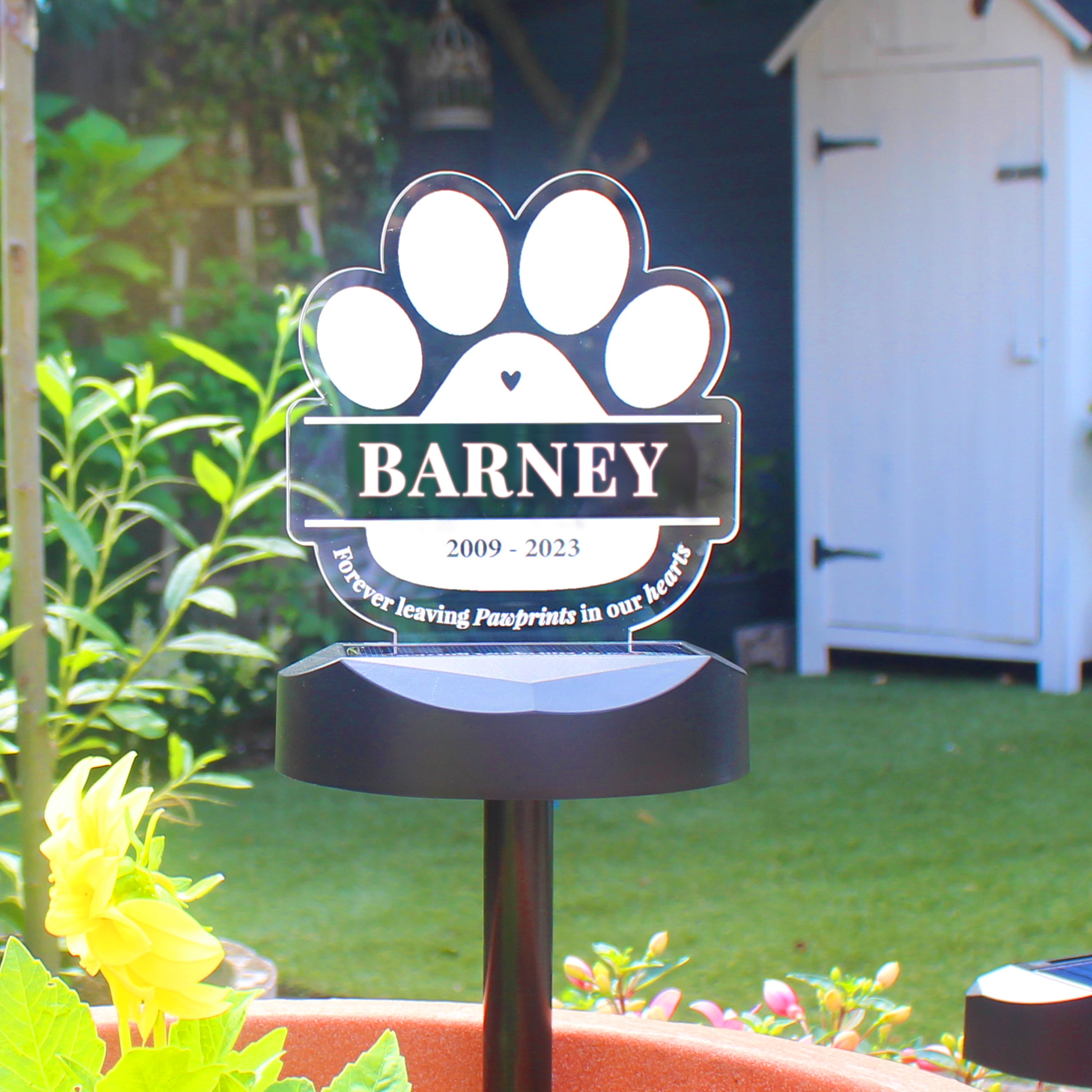 Personalised Pet Memorial Outdoor Solar Light - gift & personalise