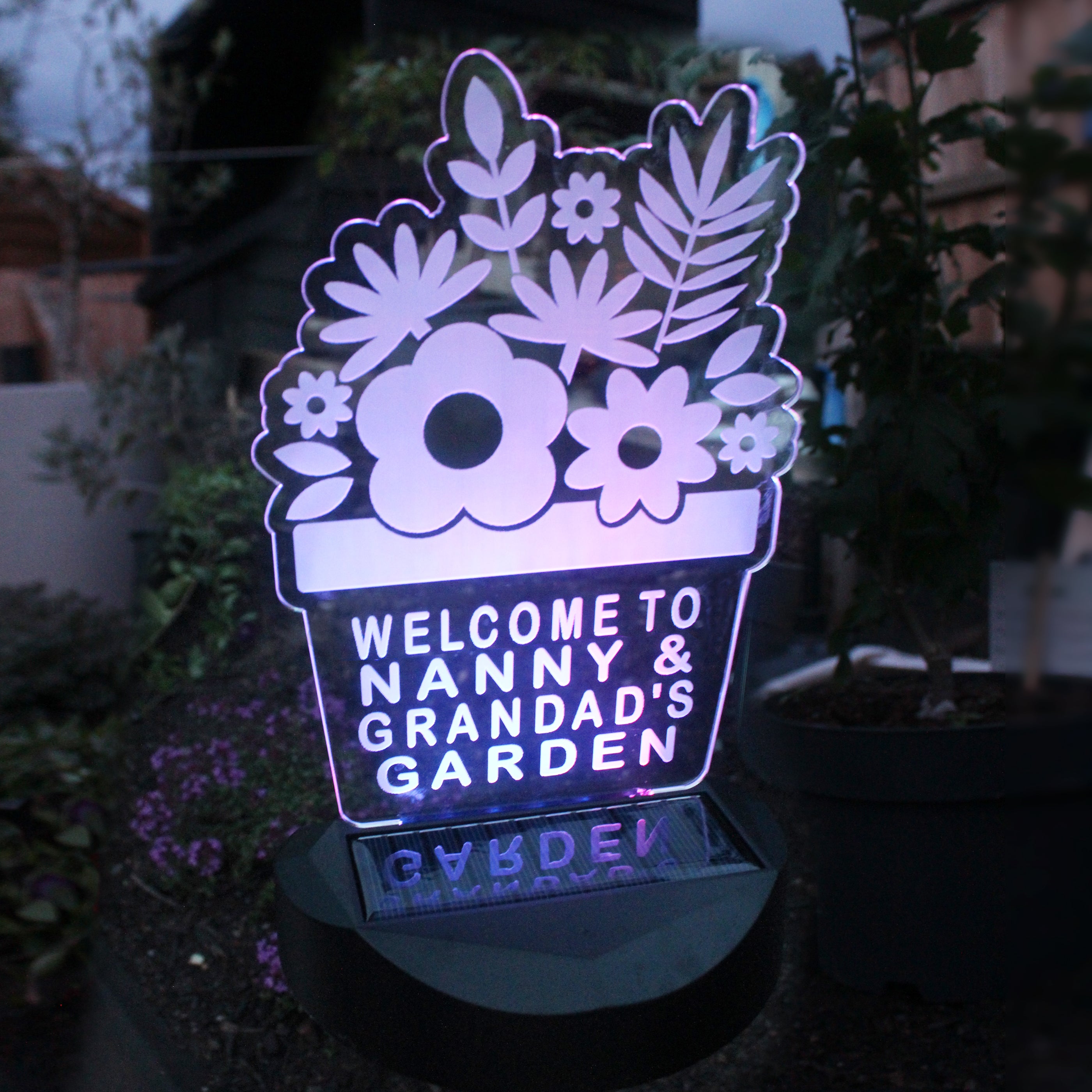 Personalised Plant Pot Outdoor Solar Light - gift & personalise