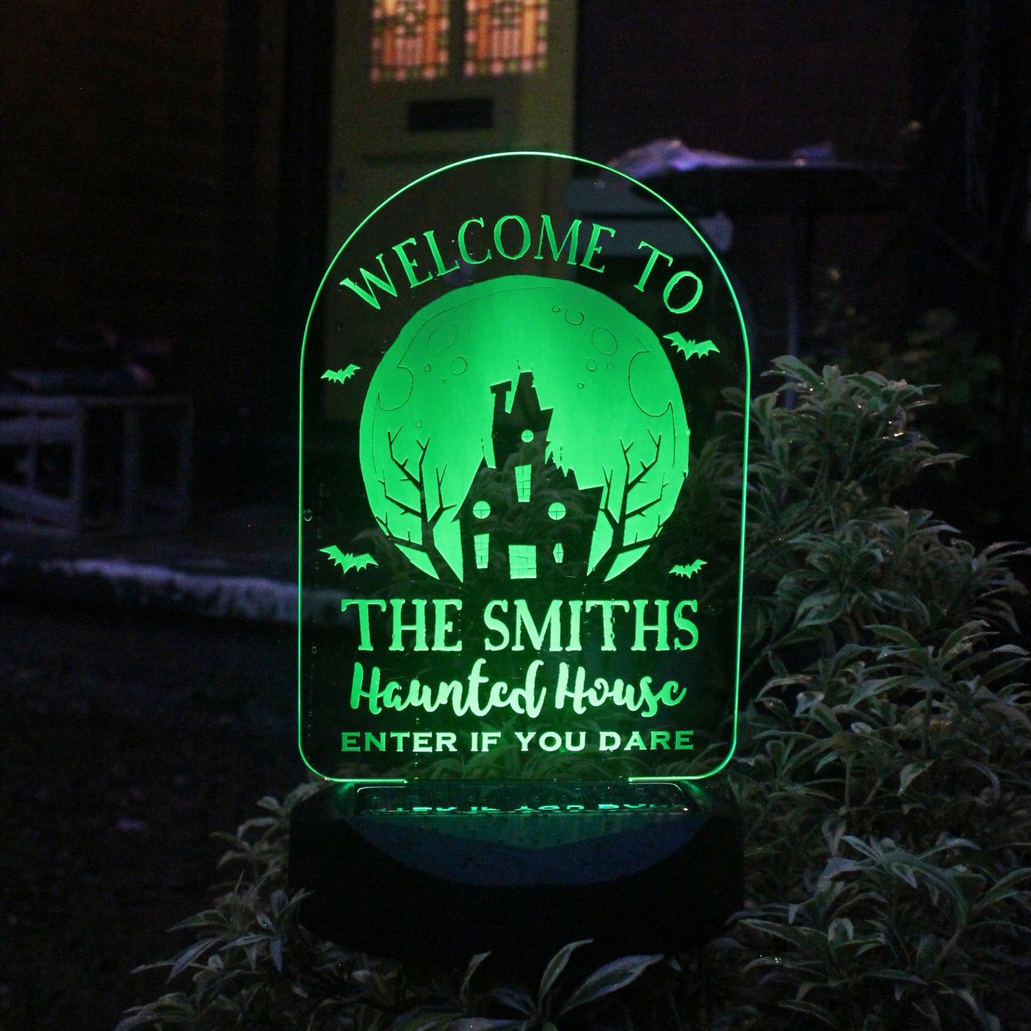 Personalised Haunted House Halloween Solar Light - gift & personalise