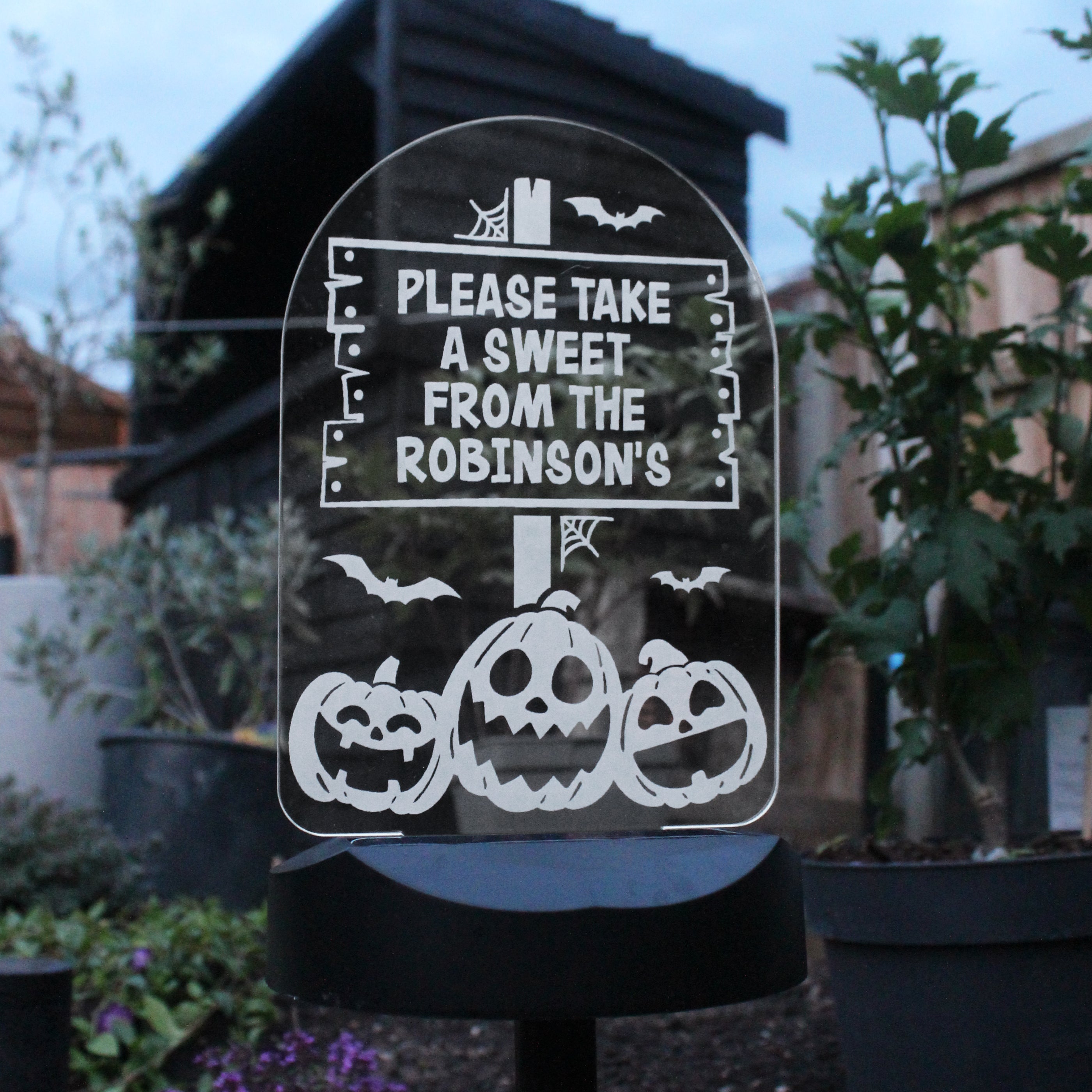 Personalised Pumpkin Patch Halloween Solar Light - gift & personalise