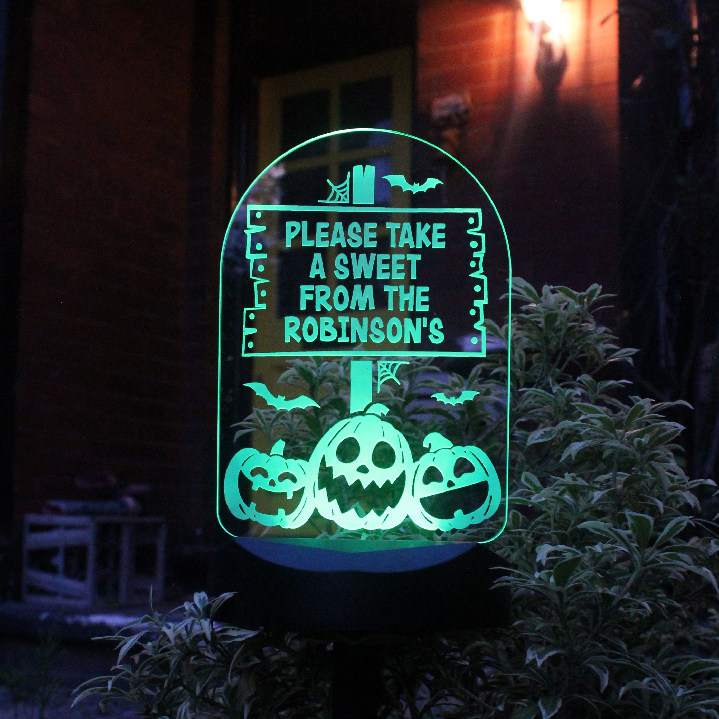 Personalised Pumpkin Patch Halloween Solar Light - gift & personalise