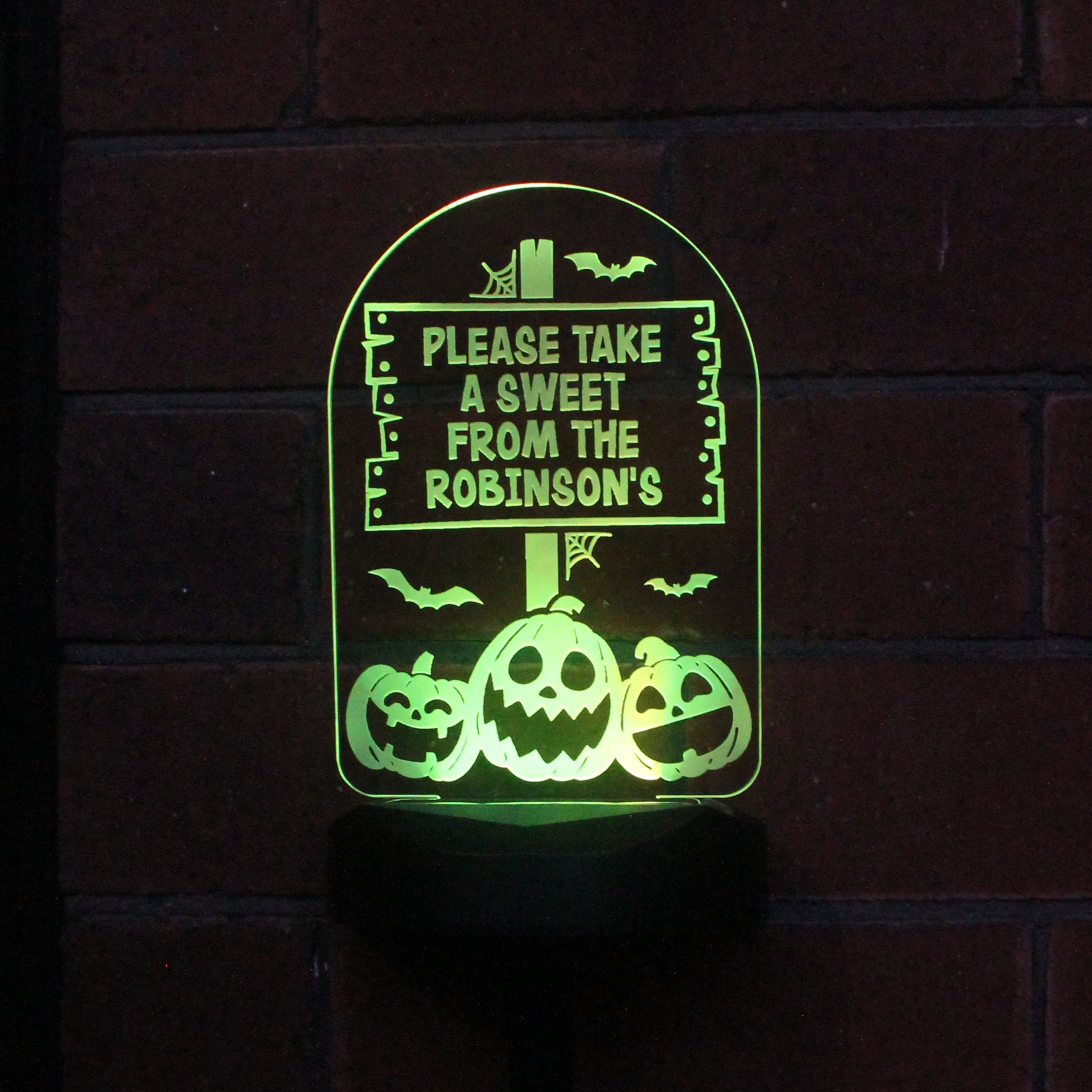 Personalised Pumpkin Patch Halloween Solar Light - gift & personalise