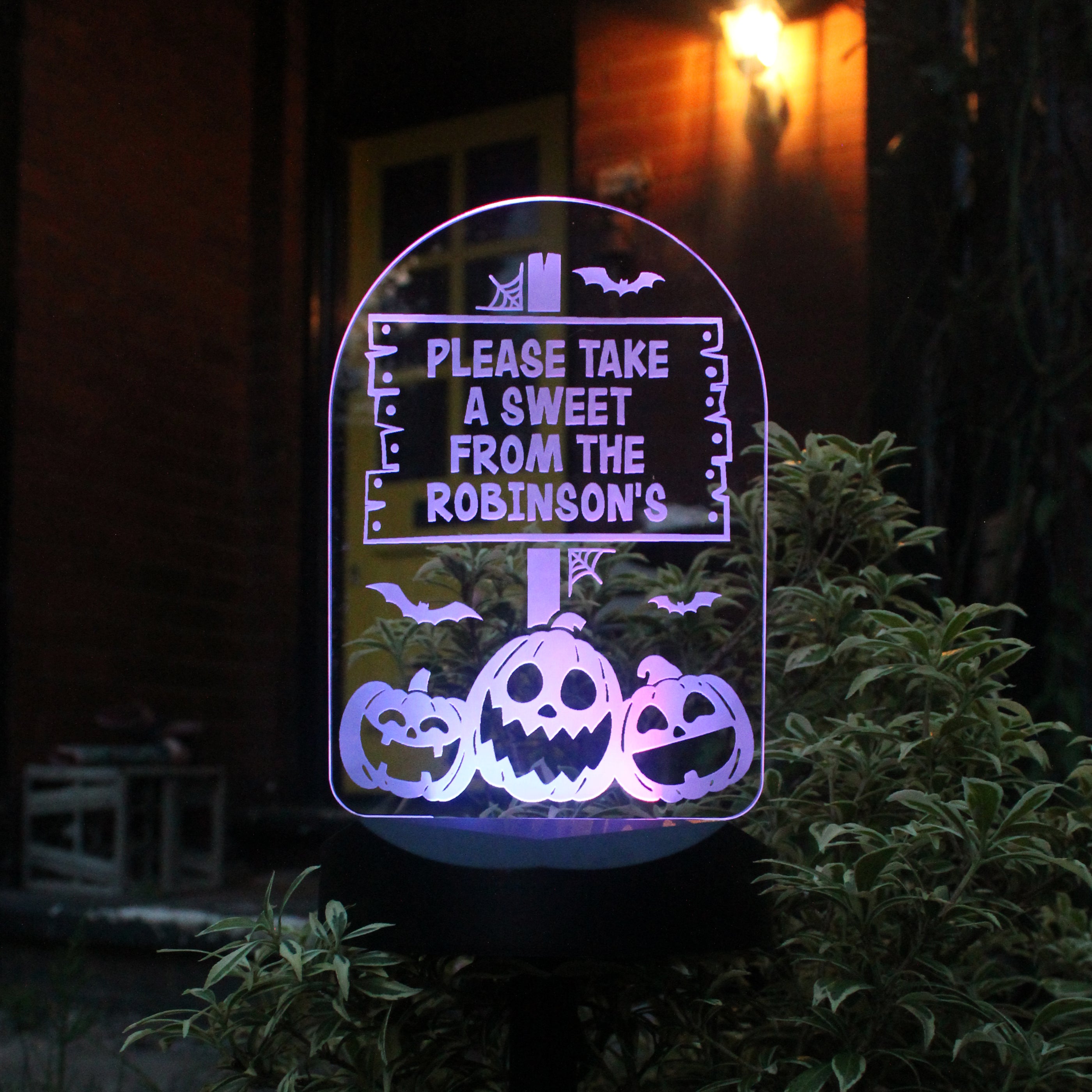 Personalised Pumpkin Patch Halloween Solar Light - gift & personalise