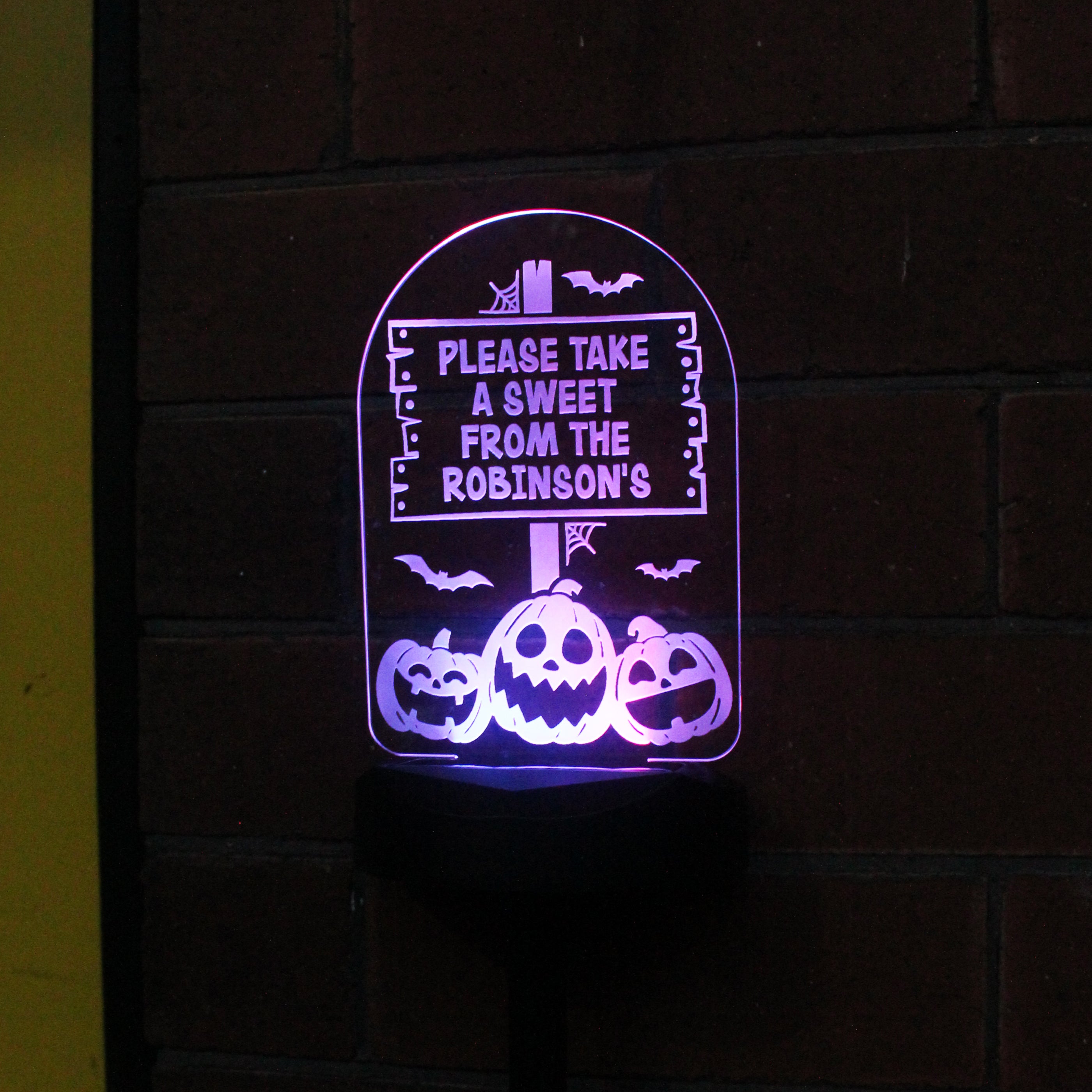 Personalised Pumpkin Patch Halloween Solar Light - gift & personalise